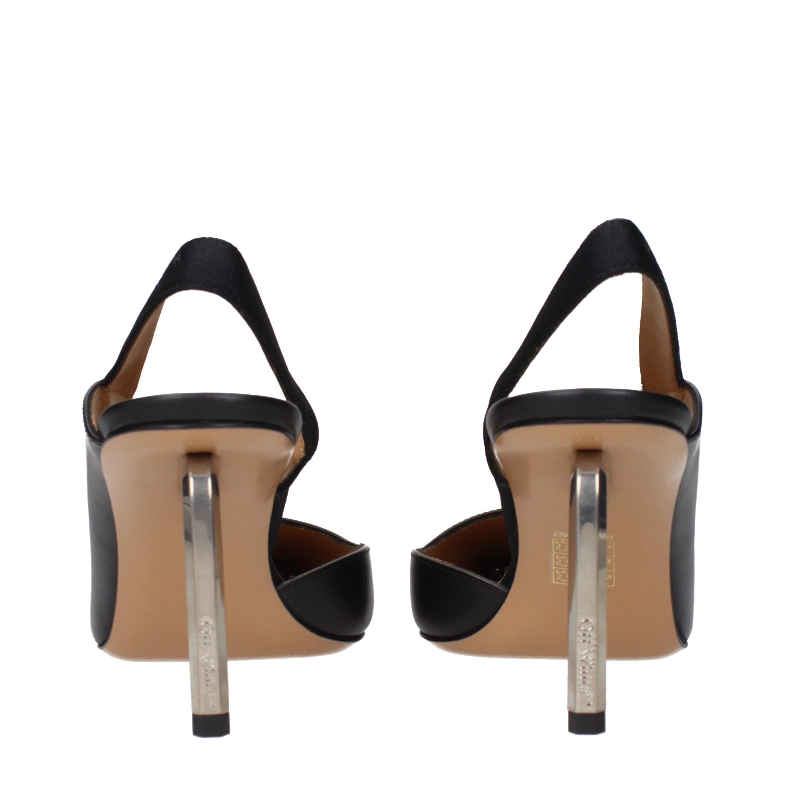 Leather High Heel Women's Pumps - Off-White - Modalova