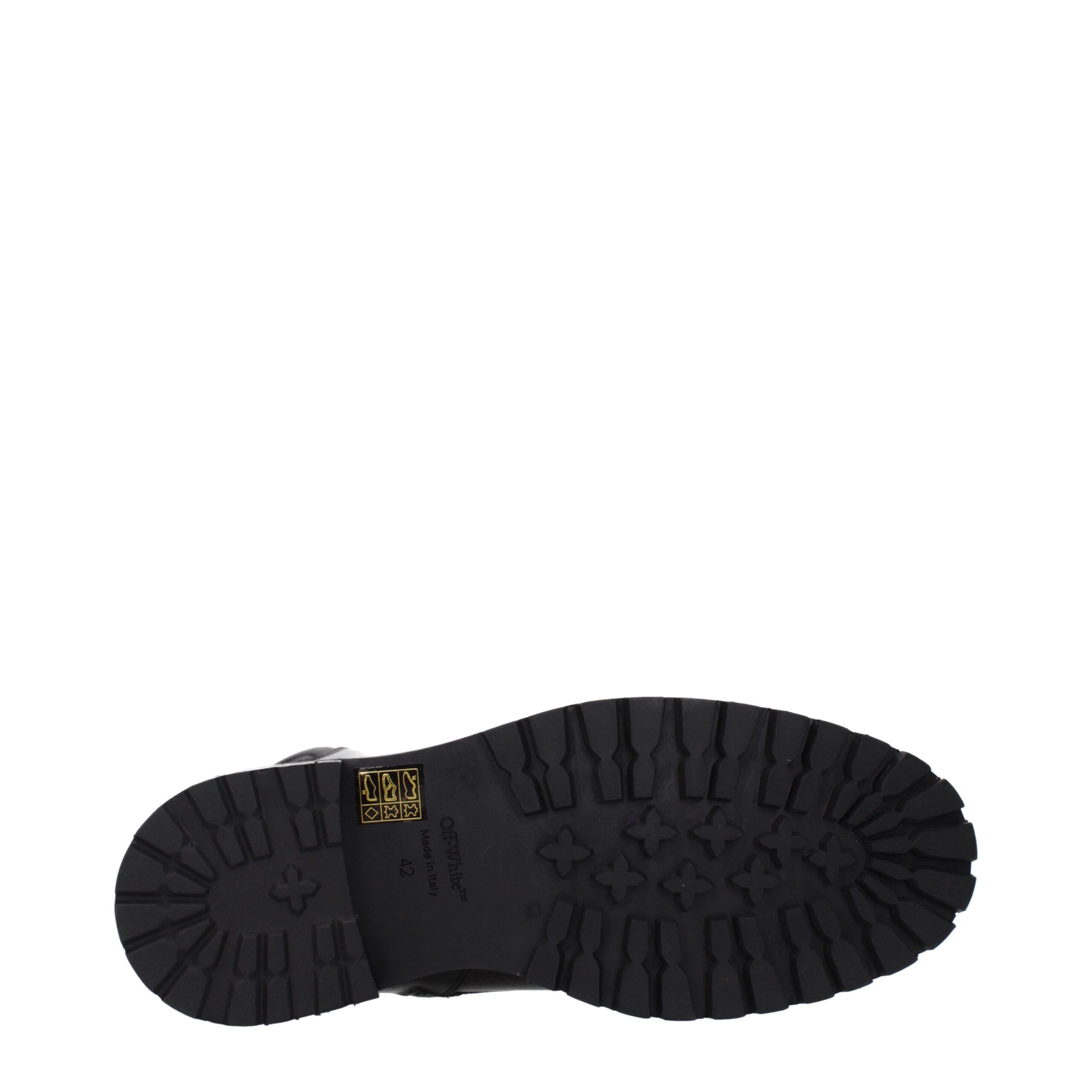 Leather Ankle Men's Boots - Off-White - Modalova
