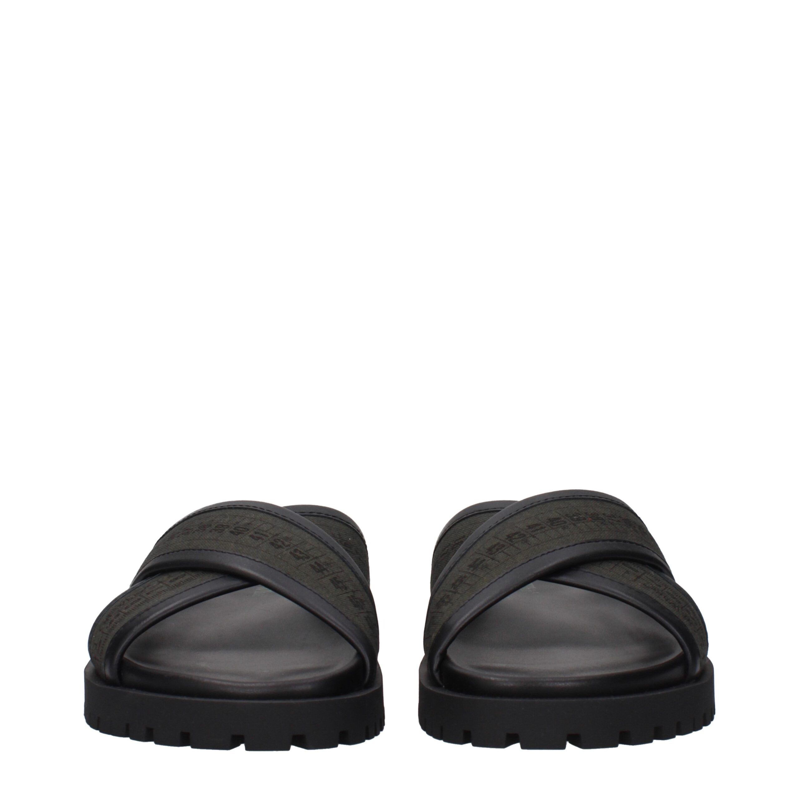 Fabric Flat Men's Sandals - Off-White - Modalova