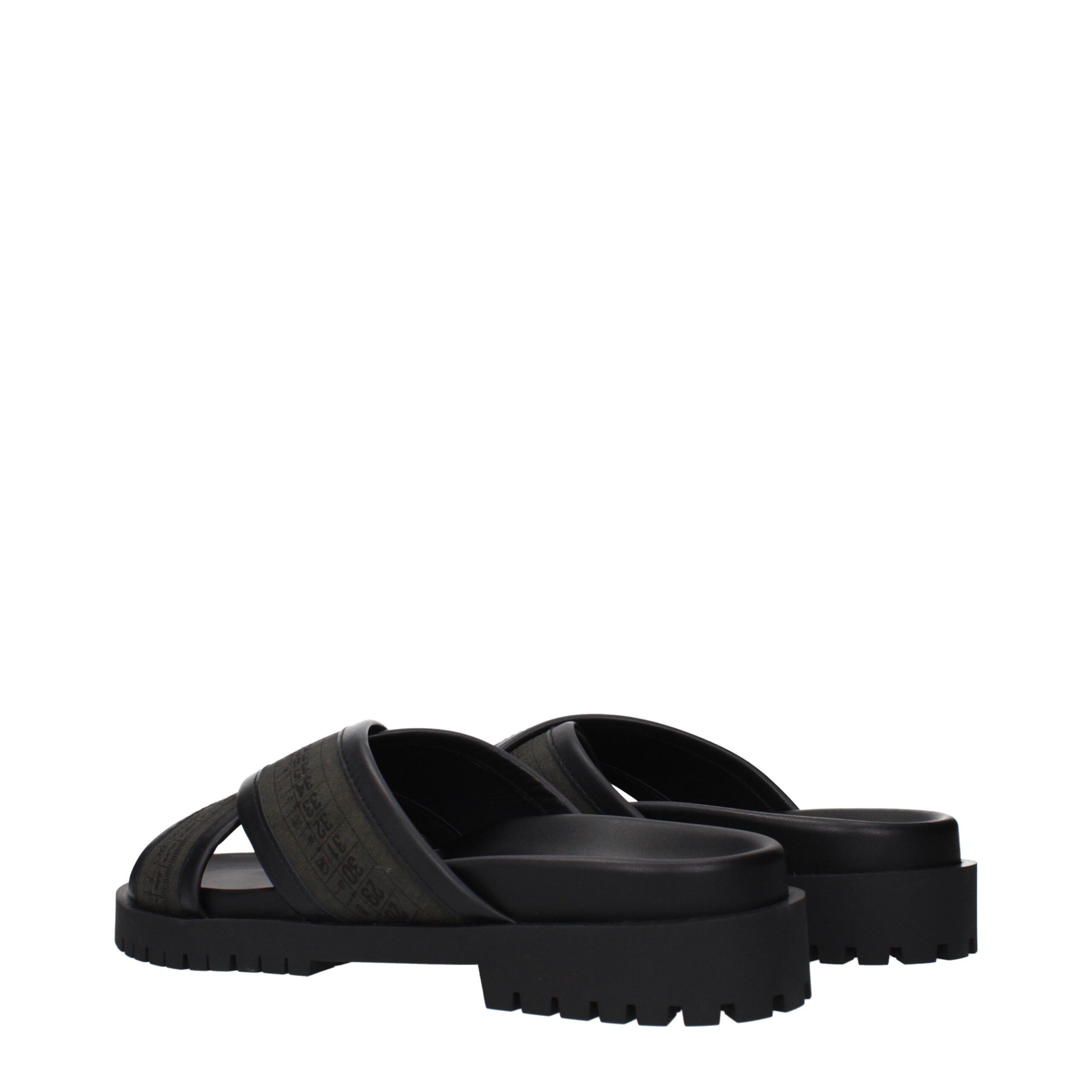 Fabric Flat Men's Sandals - Off-White - Modalova