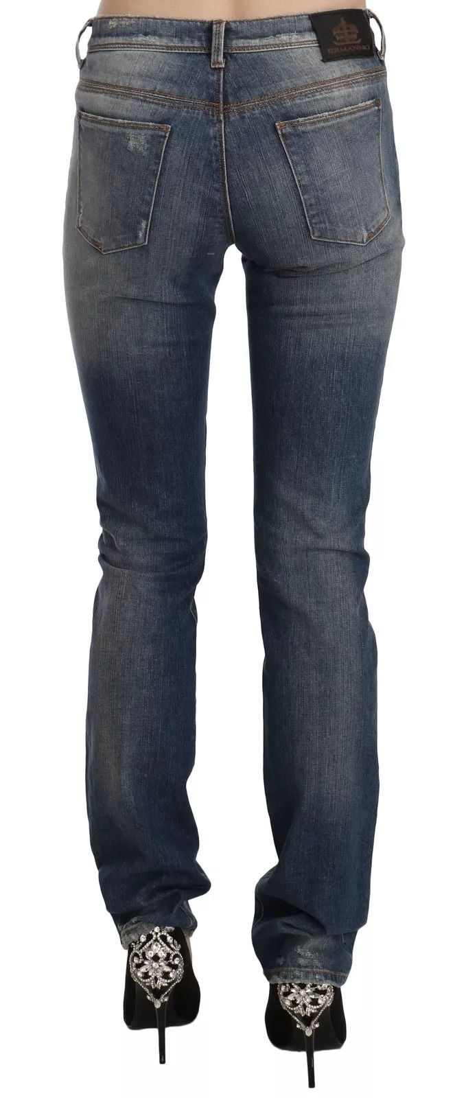 Washed Boot Cut Casual Denim Pants Women's Jeans - Ermanno Scervino - Modalova
