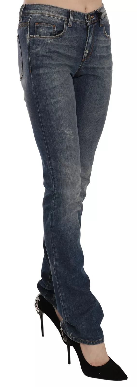 Washed Boot Cut Casual Denim Pants Women's Jeans - Ermanno Scervino - Modalova