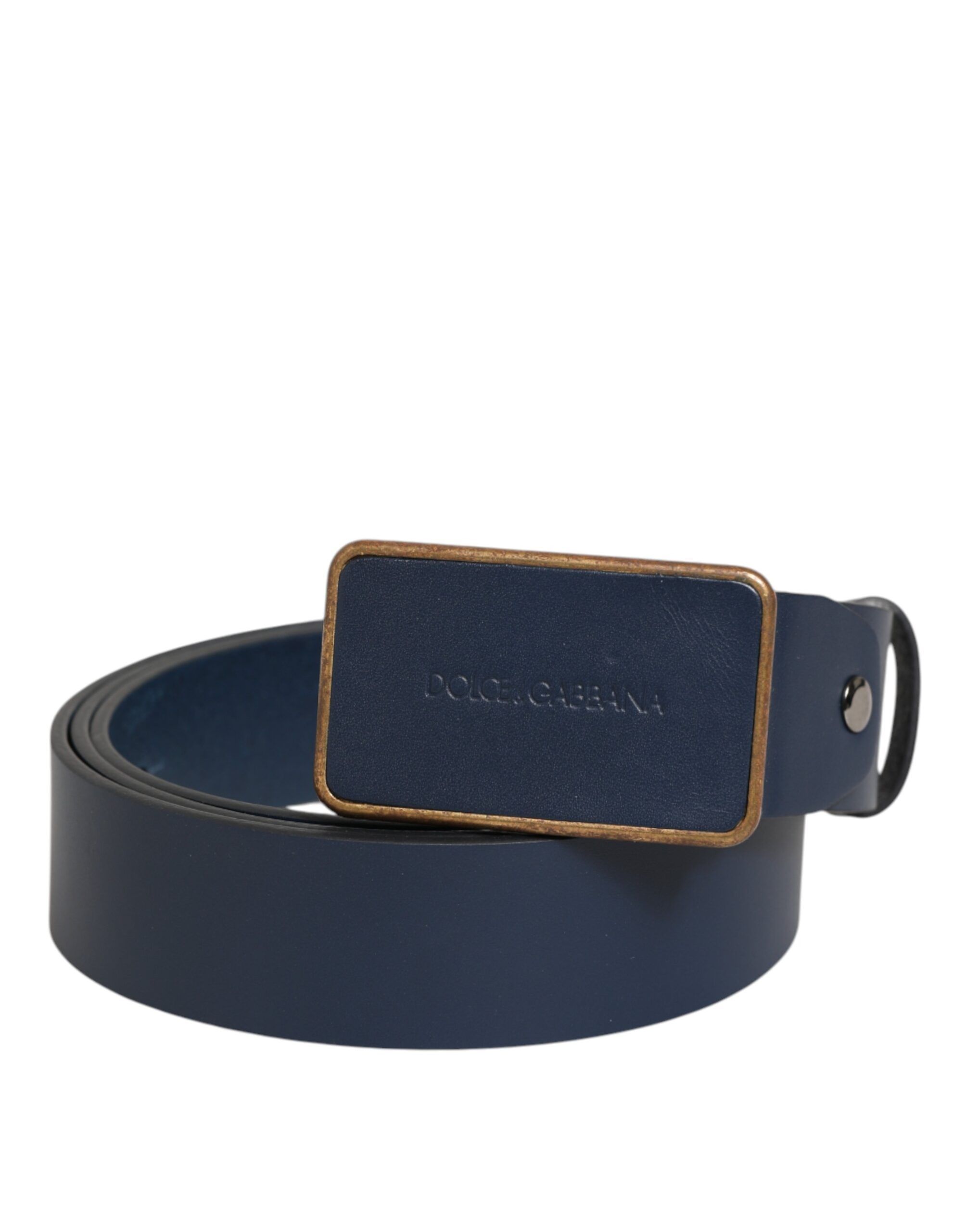 Leather Classic Metal Logo Buckle Men's Belt - Dolce & Gabbana - Modalova