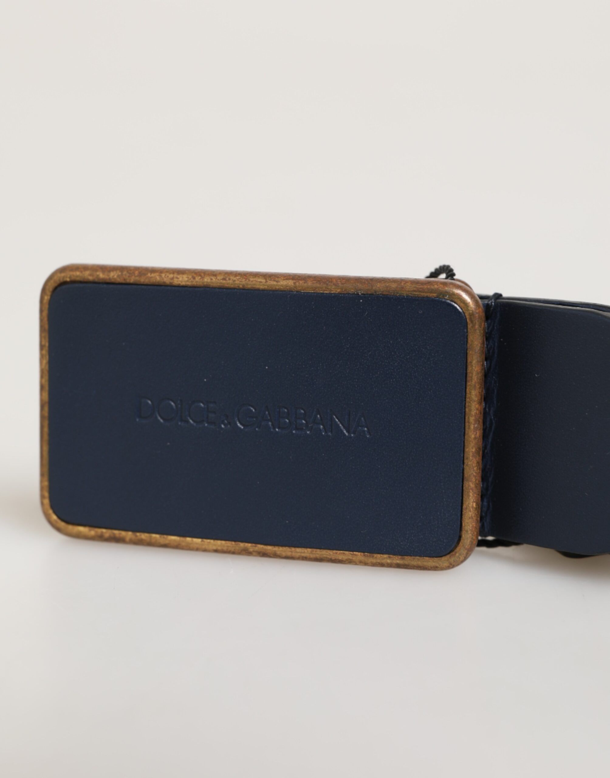 Leather Classic Metal Logo Buckle Men's Belt - Dolce & Gabbana - Modalova