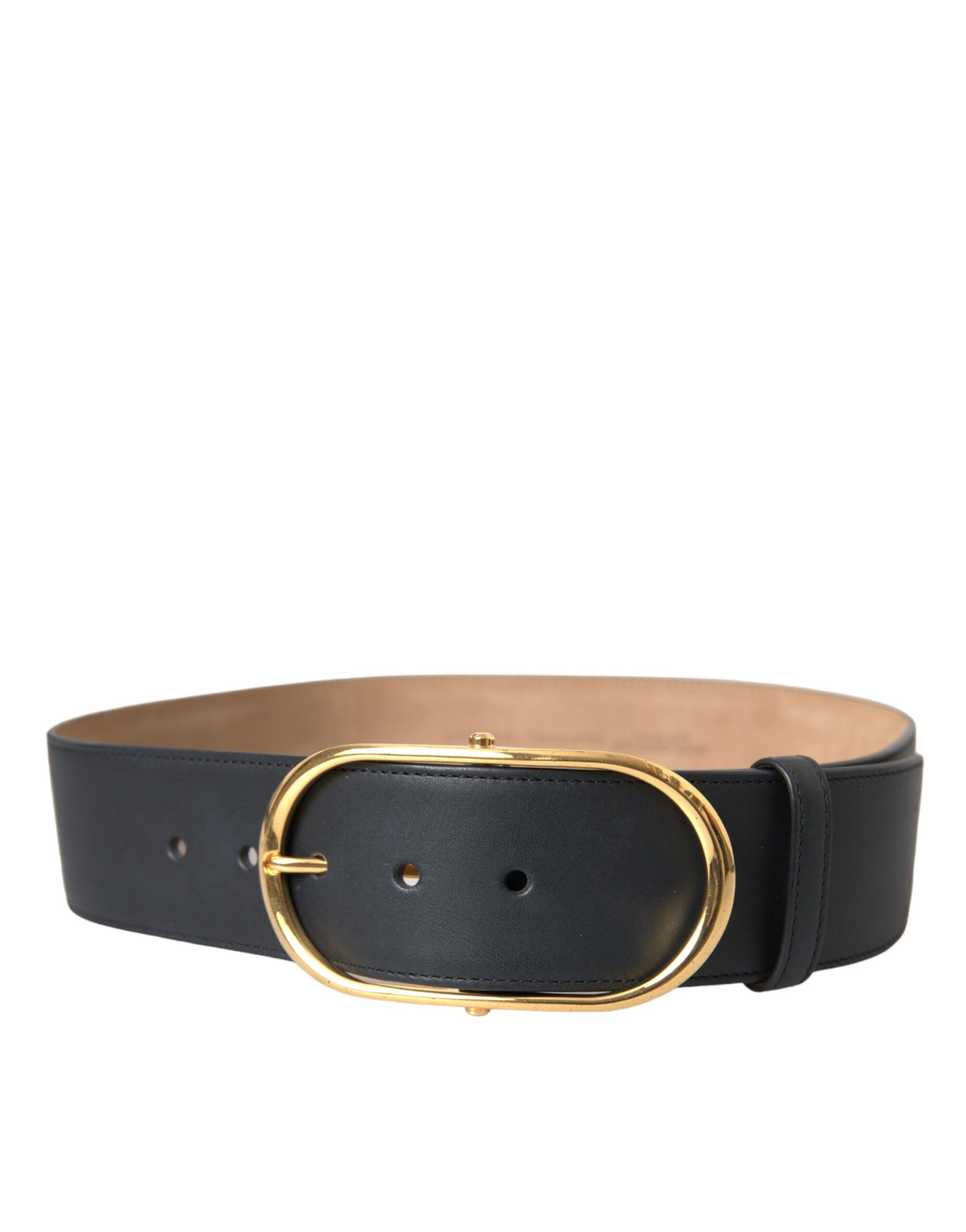 Leather Classic Metal Oval Buckle Men's Belt - Dolce & Gabbana - Modalova