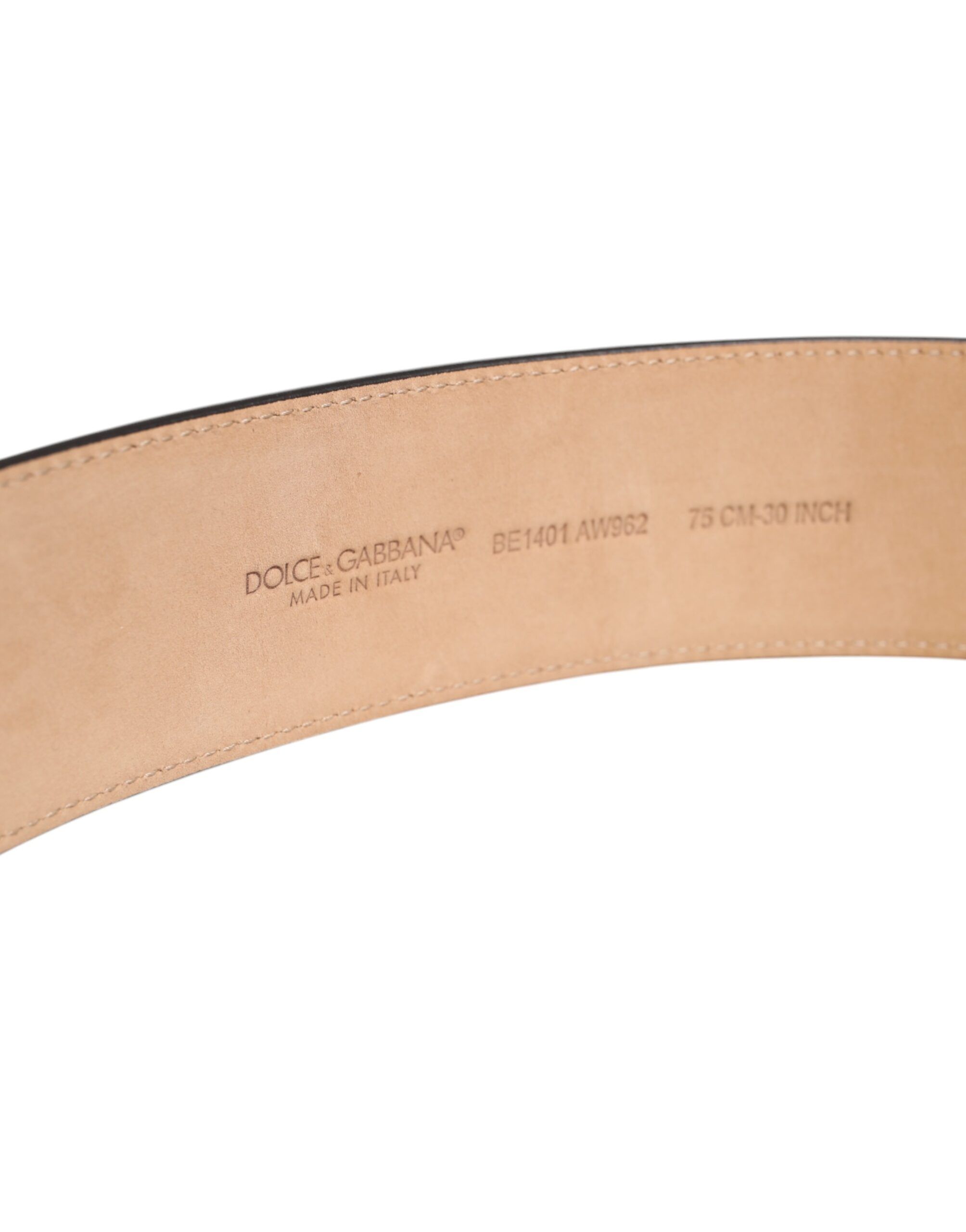 Leather Classic Metal Oval Buckle Men's Belt - Dolce & Gabbana - Modalova