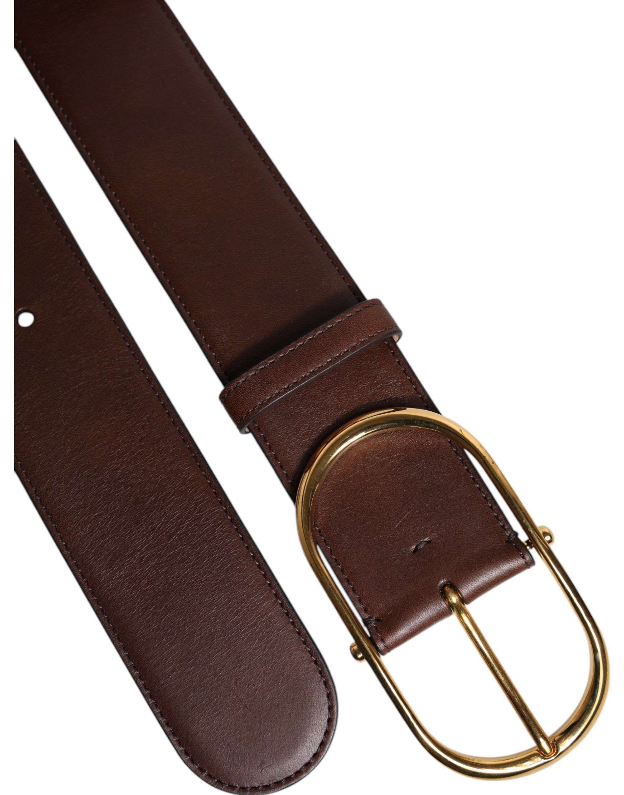 Leather Classic Metal Oval Buckle Men's Belt - Dolce & Gabbana - Modalova