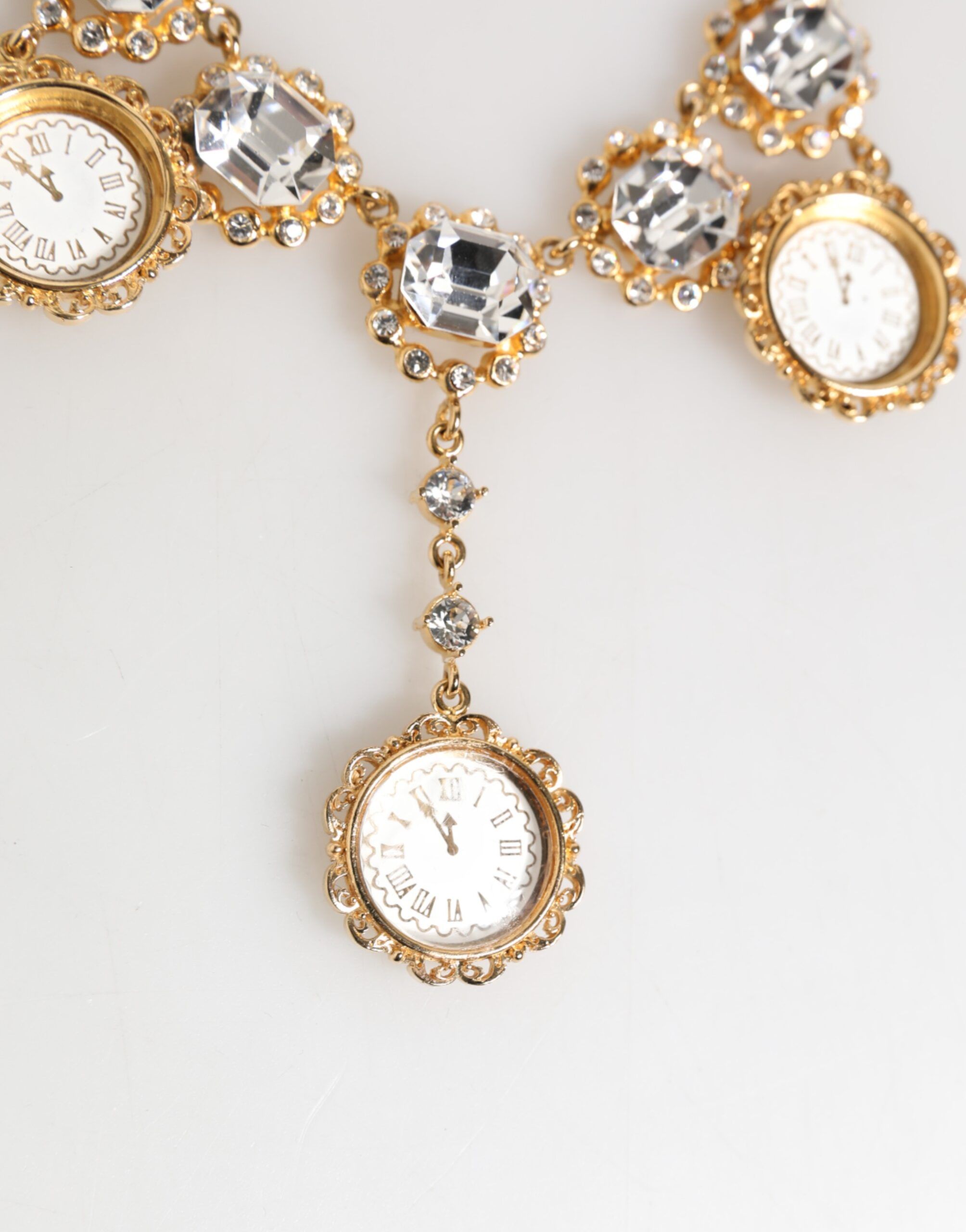 Crystal Clock Pendant Statement Jewelry Women's Necklace - Dolce & Gabbana - Modalova