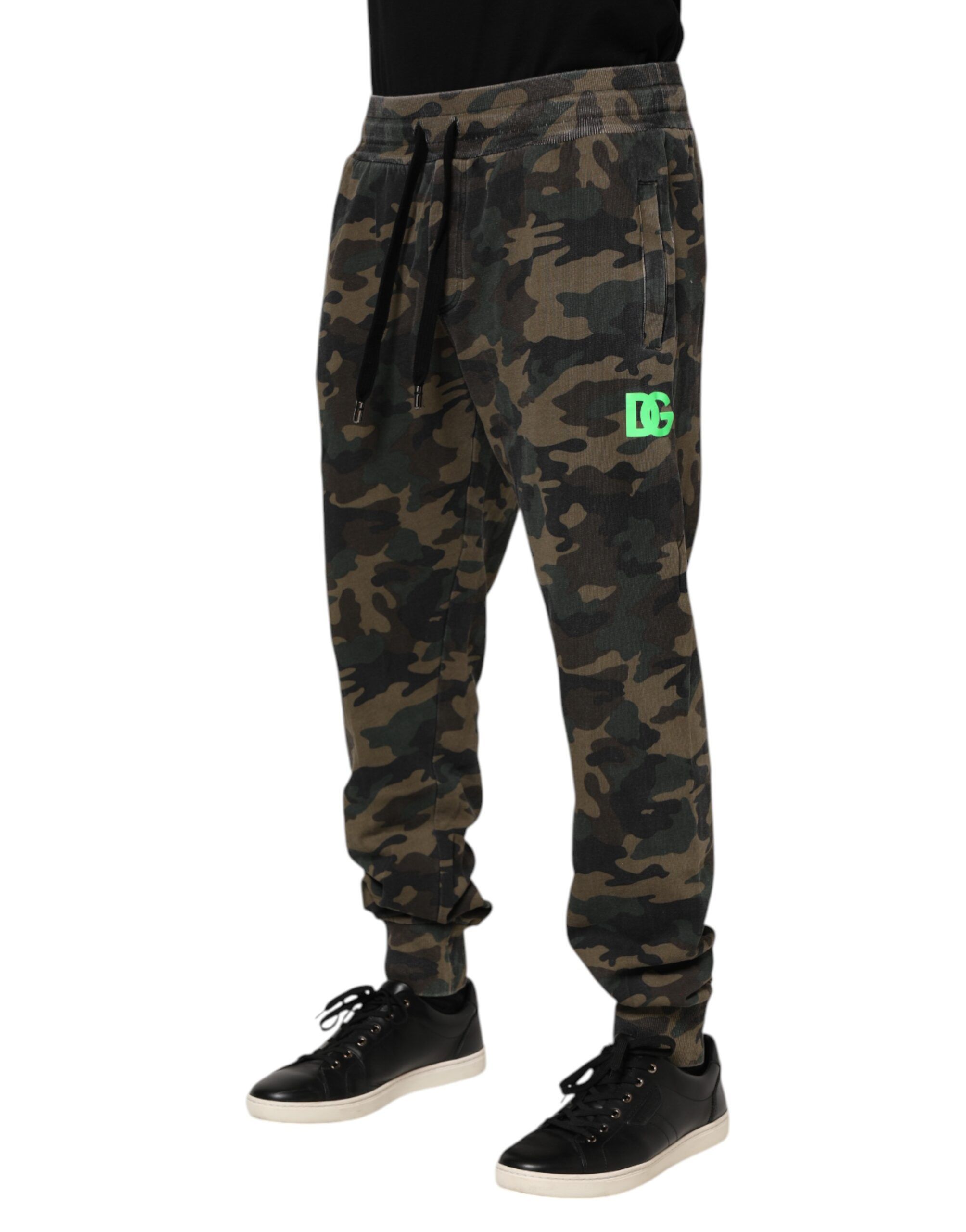 Camouflage Cotton Men Jogger Men's Pants - Dolce & Gabbana - Modalova