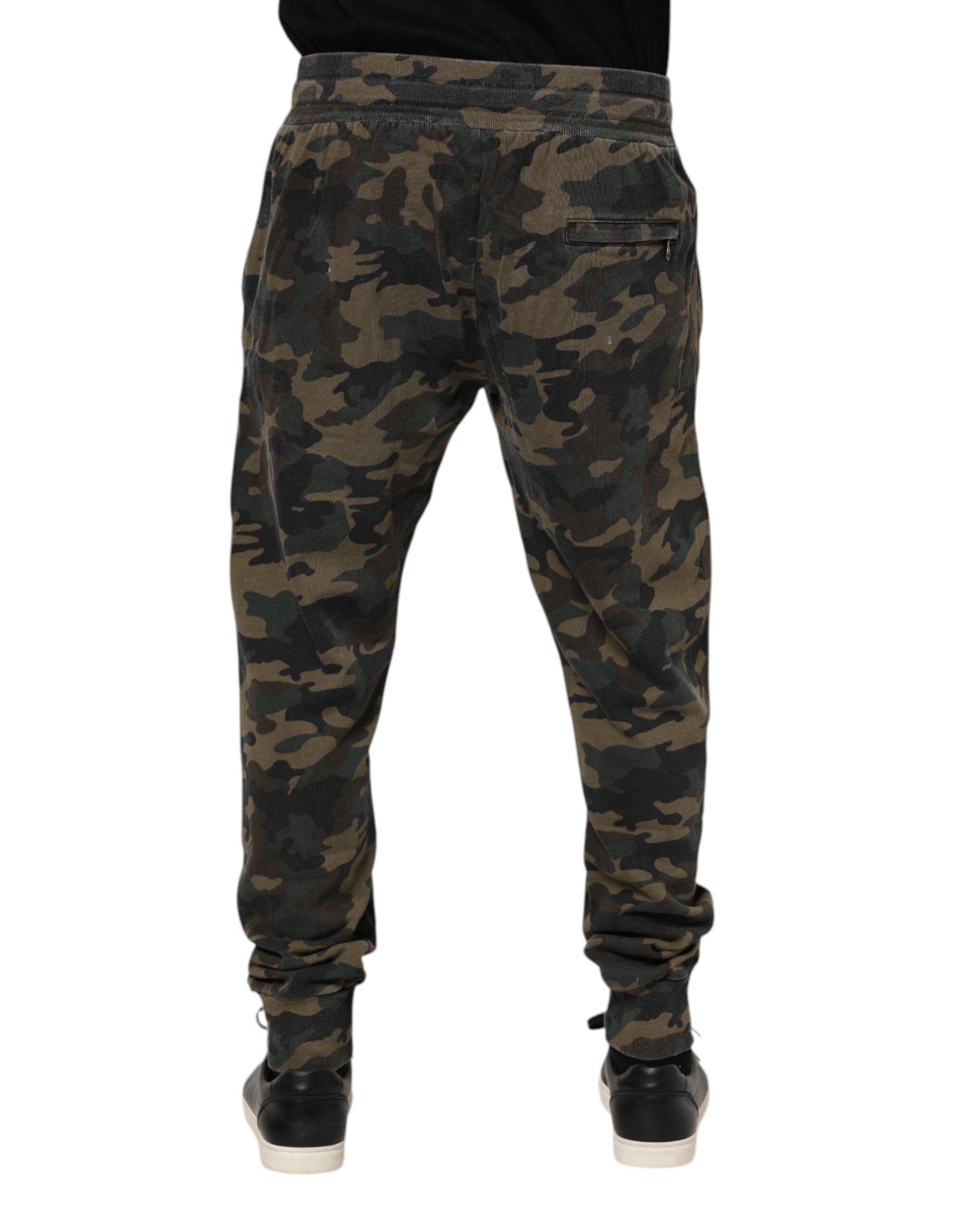 Camouflage Cotton Men Jogger Men's Pants - Dolce & Gabbana - Modalova