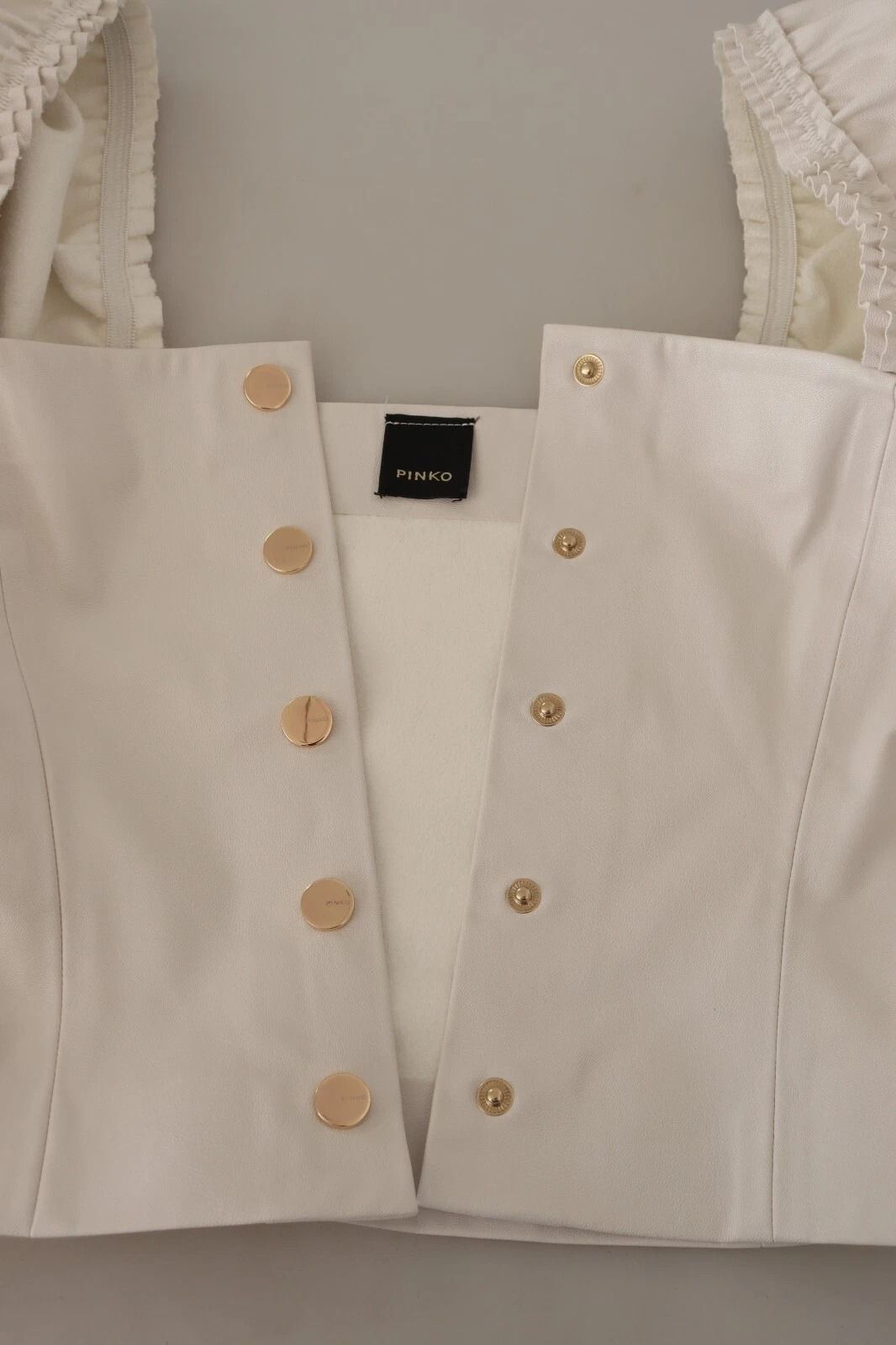 Square Neck Button Down Crop Women's Blouse (Pre-Owned) - PINKO - Modalova