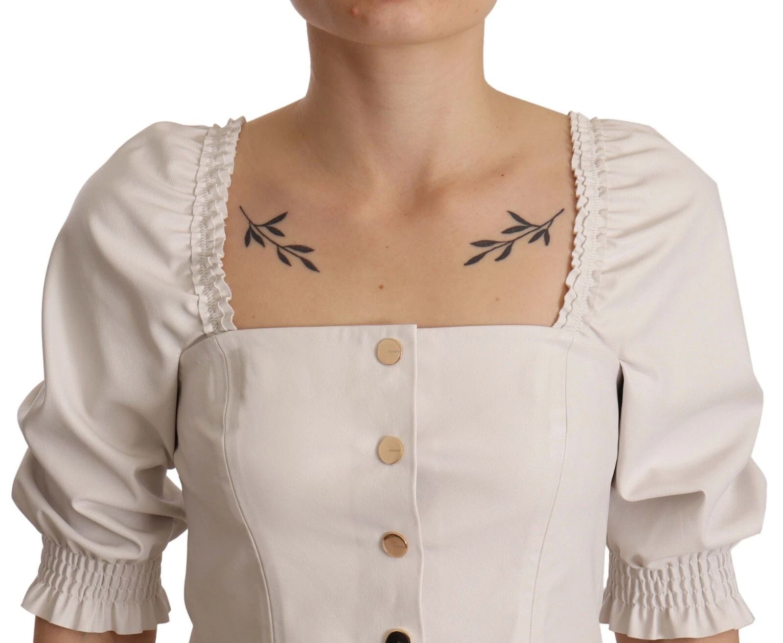 Square Neck Button Down Crop Women's Blouse (Pre-Owned) - PINKO - Modalova