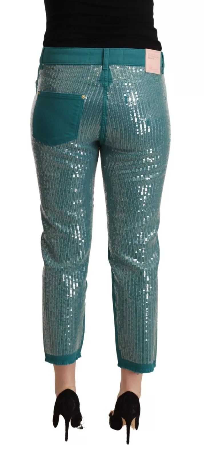 Cadet Sequined Low Waist Cropped Trouser Women's Pants (Pre-Owned) - Blumarine - Modalova