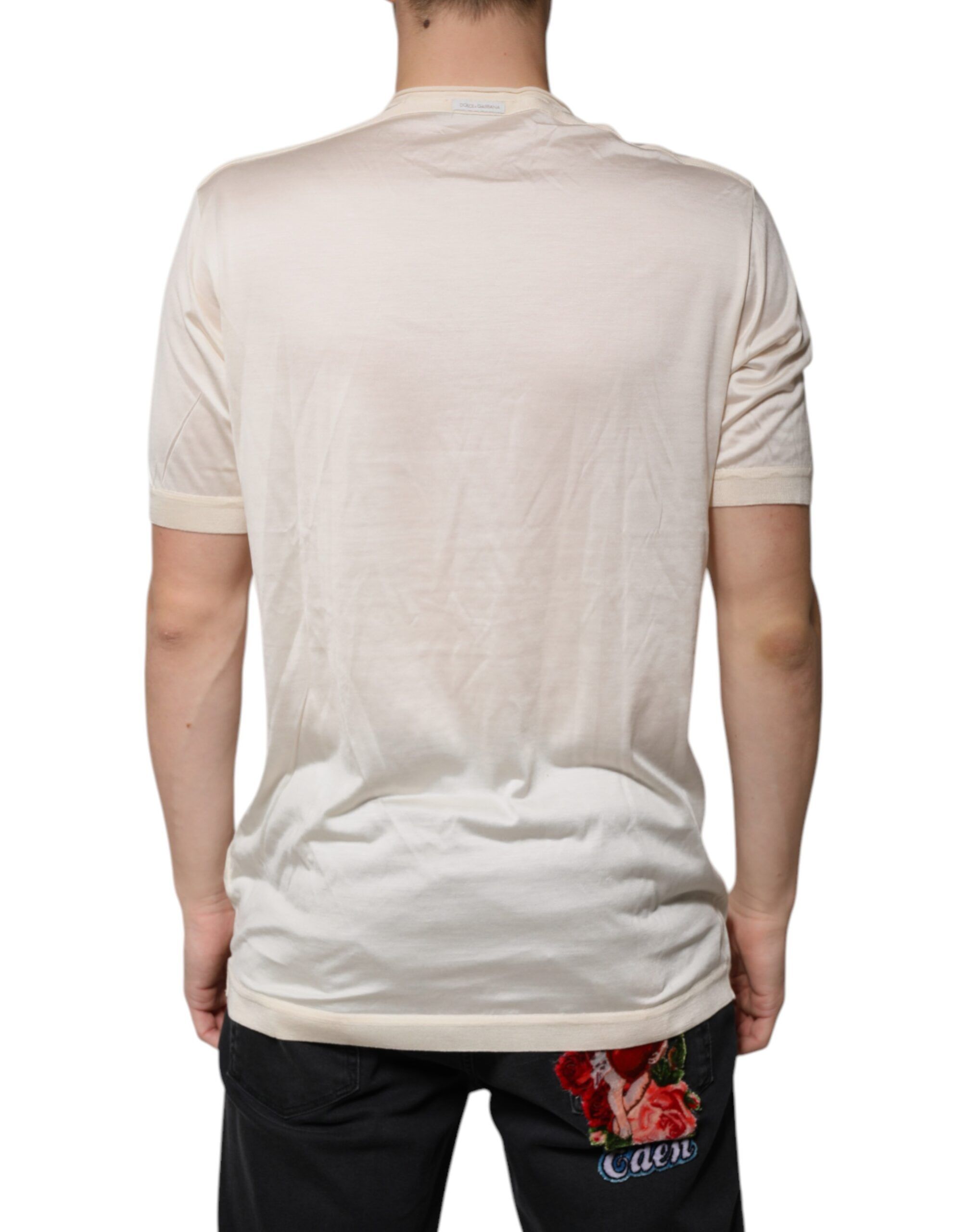 Silk Henley Short Sleeves Men's T-Shirt - Dolce & Gabbana - Modalova