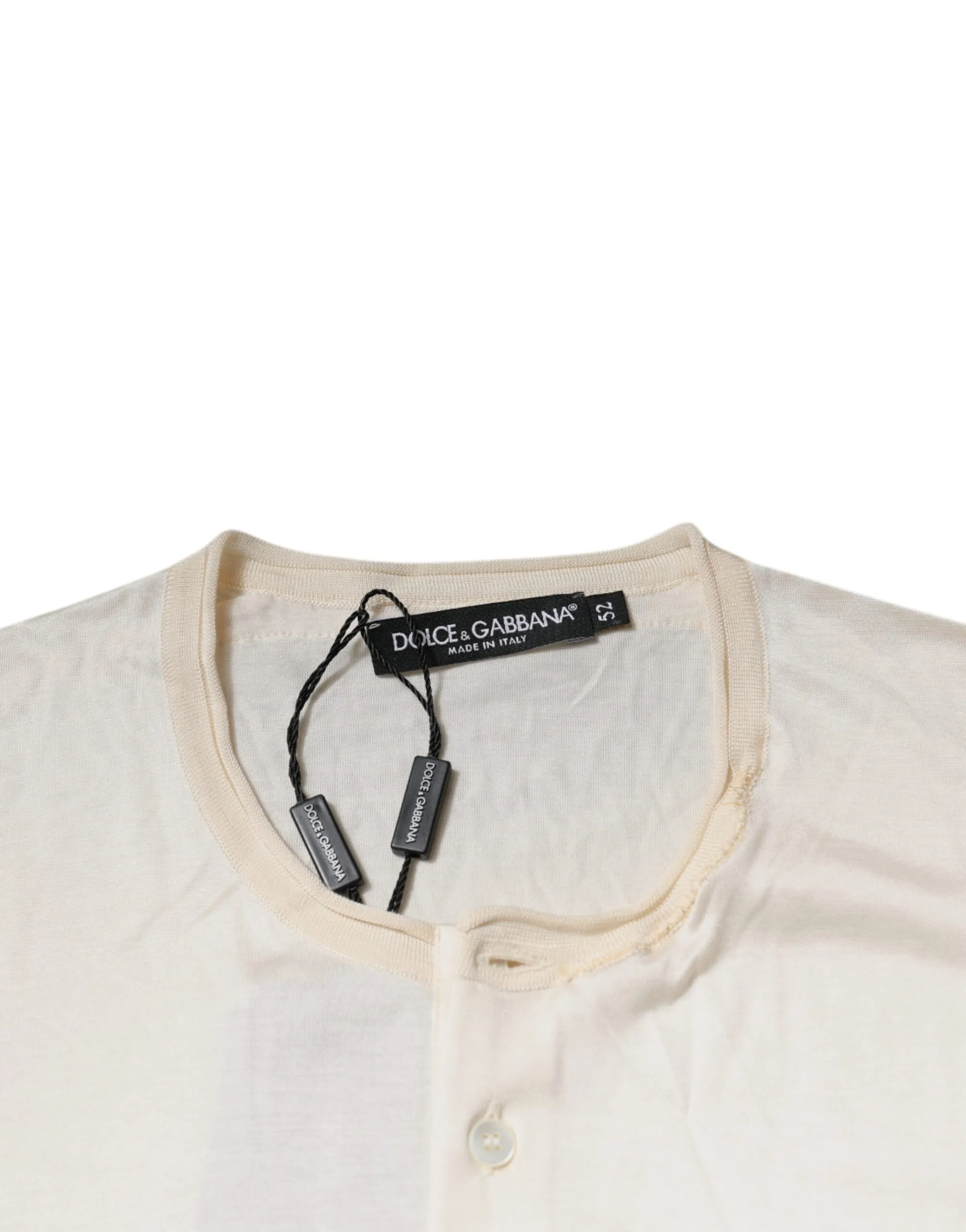 Silk Henley Short Sleeves Men's T-Shirt - Dolce & Gabbana - Modalova