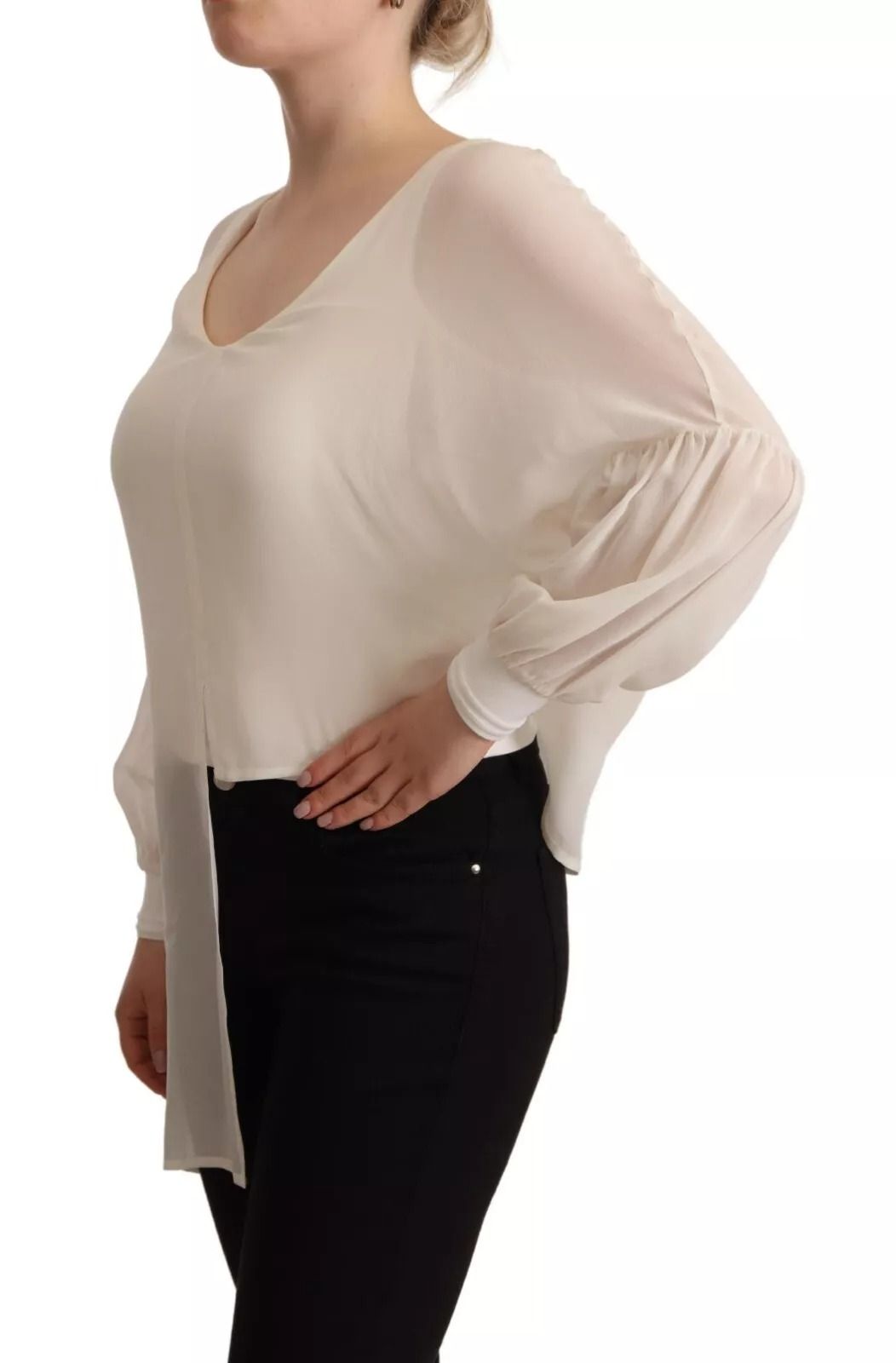 Silk Long Sleeves Deep Vneck Women's Top (Pre-Owned) - Patrizia Pepe - Modalova