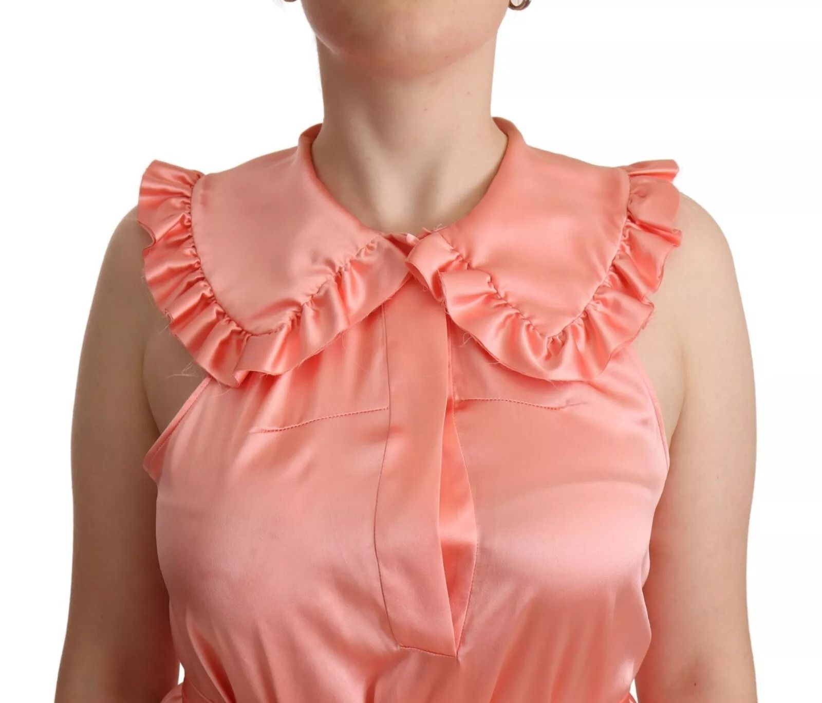 Silk Stretch Sleeveless Collared Top Women's Blouse (Pre-Owned) - Dolce & Gabbana - Modalova