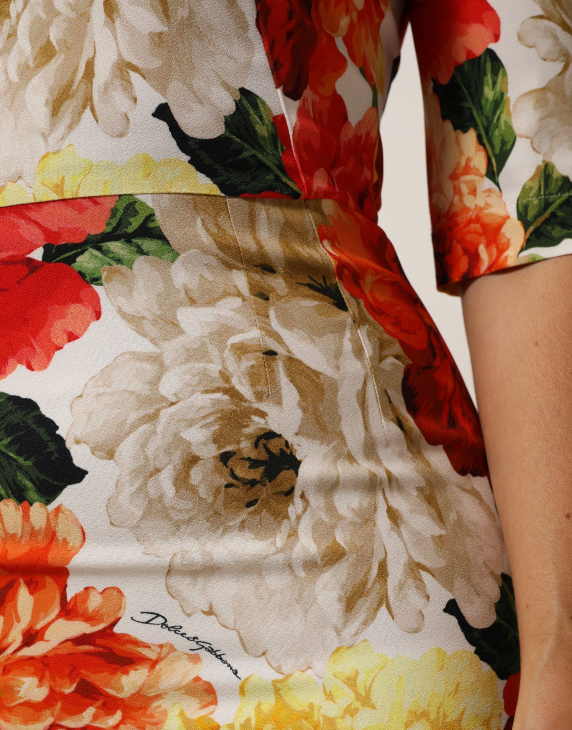 Floral Print Viscose Sheath Women's Dress - Dolce & Gabbana - Modalova