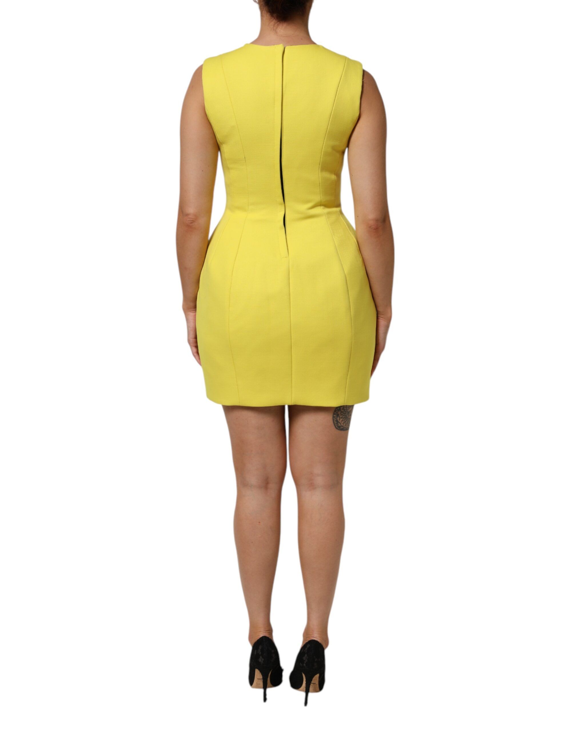 Yellow A-line Sheath Sleeveless Mini Women's Dress (Pre-Owned) - Dolce & Gabbana - Modalova