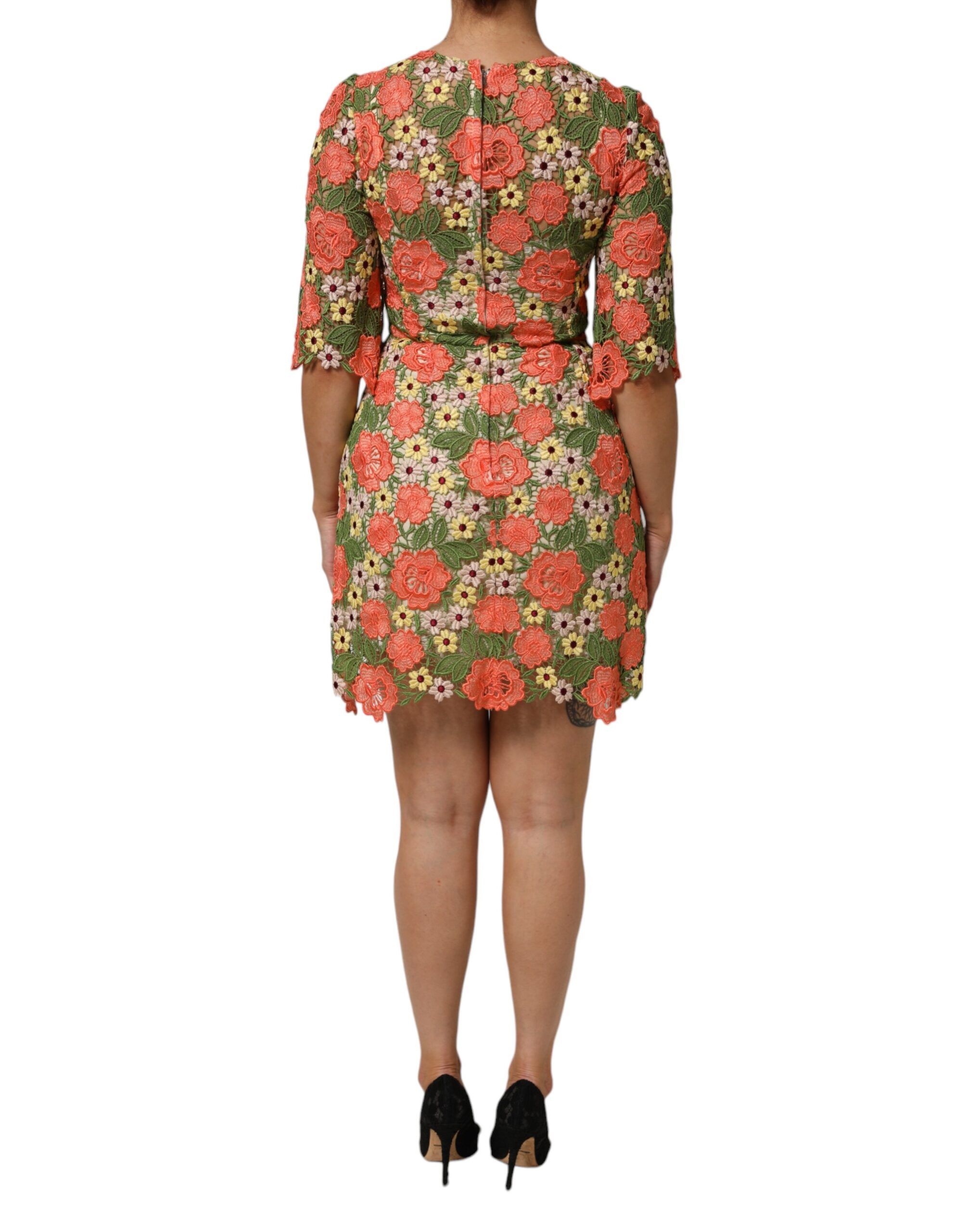 Floral Embroidery Aline Mini Women's Dress - Dolce & Gabbana - Modalova
