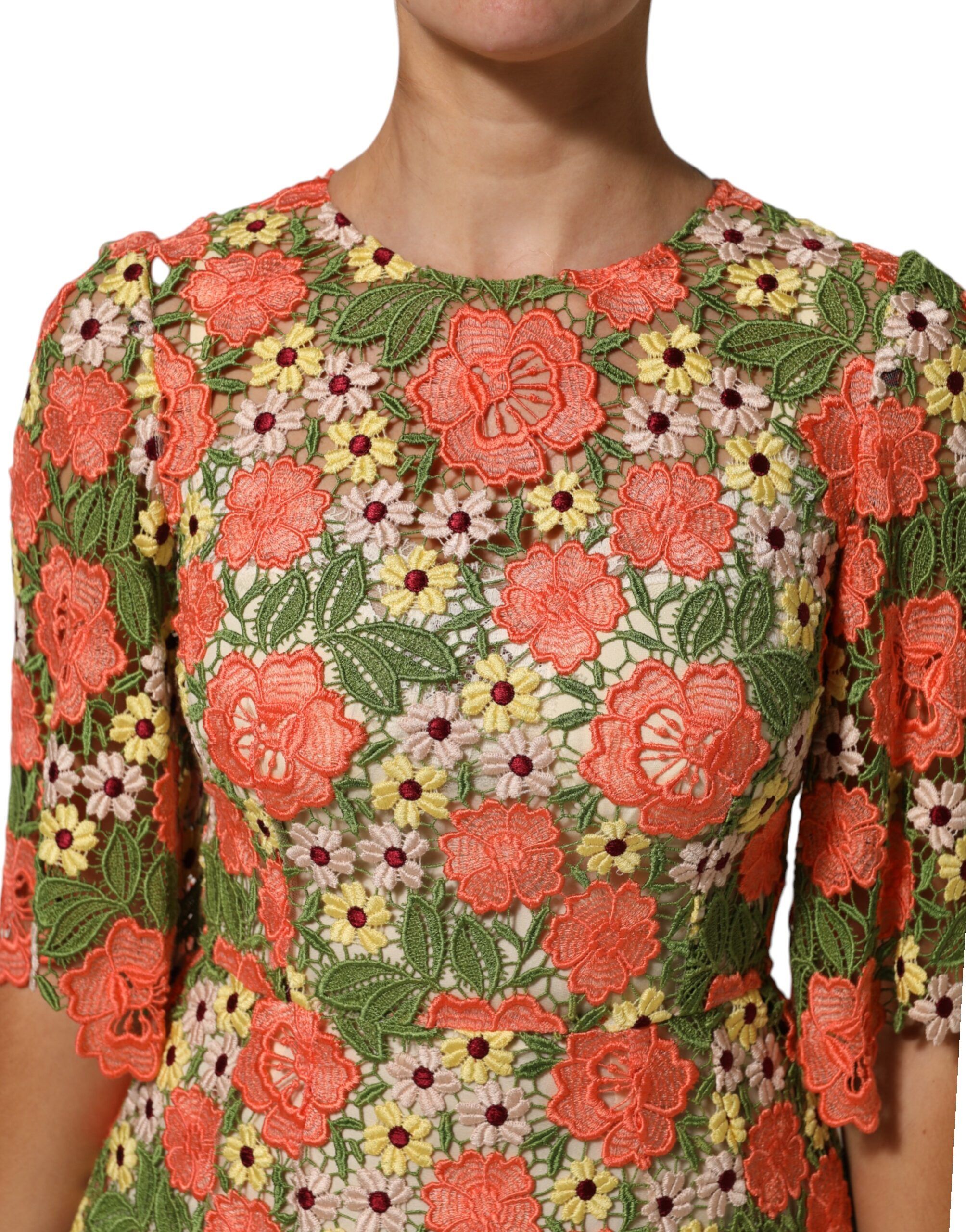 Floral Embroidery Aline Mini Women's Dress - Dolce & Gabbana - Modalova
