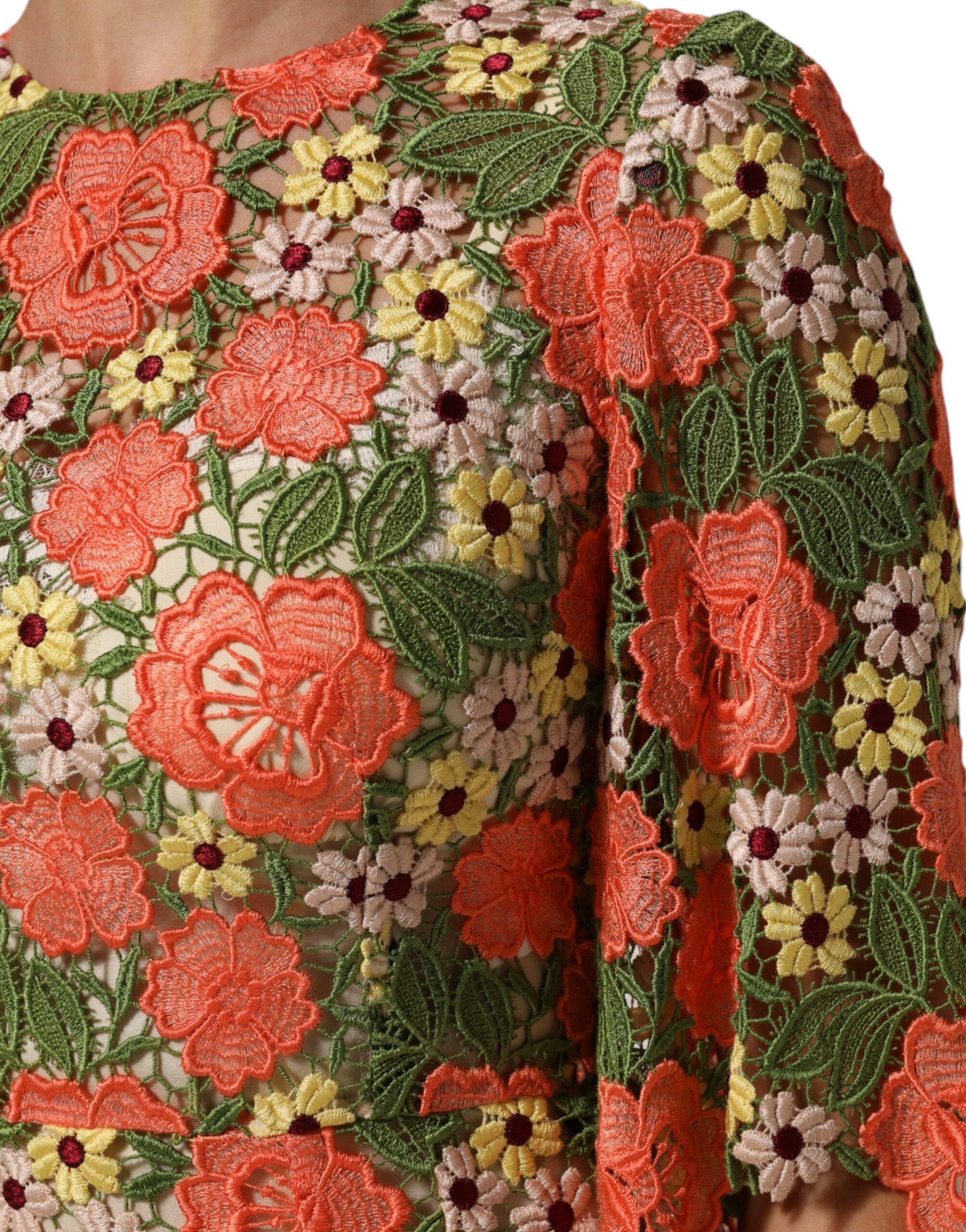 Floral Embroidery Aline Mini Women's Dress - Dolce & Gabbana - Modalova