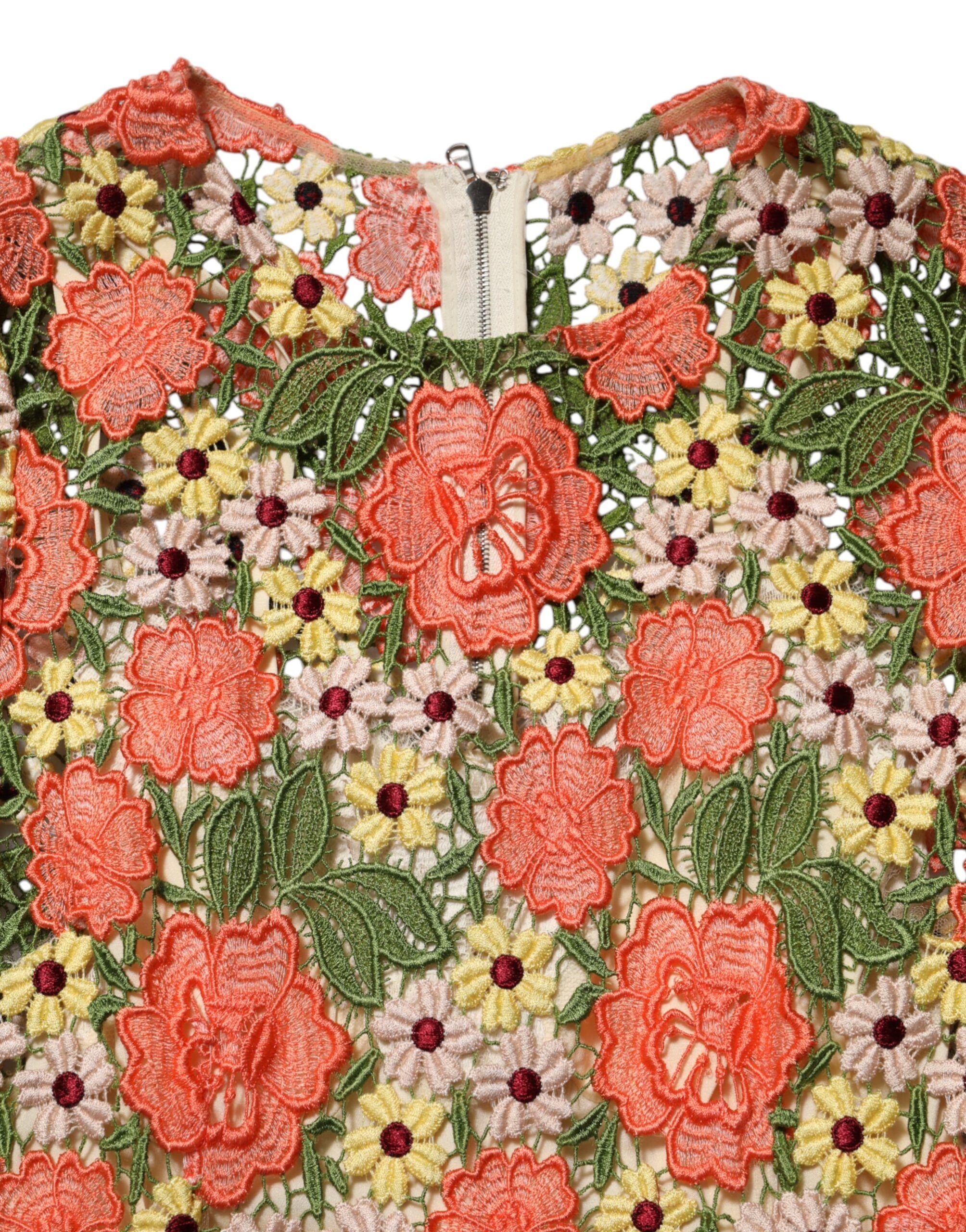 Floral Embroidery Aline Mini Women's Dress - Dolce & Gabbana - Modalova