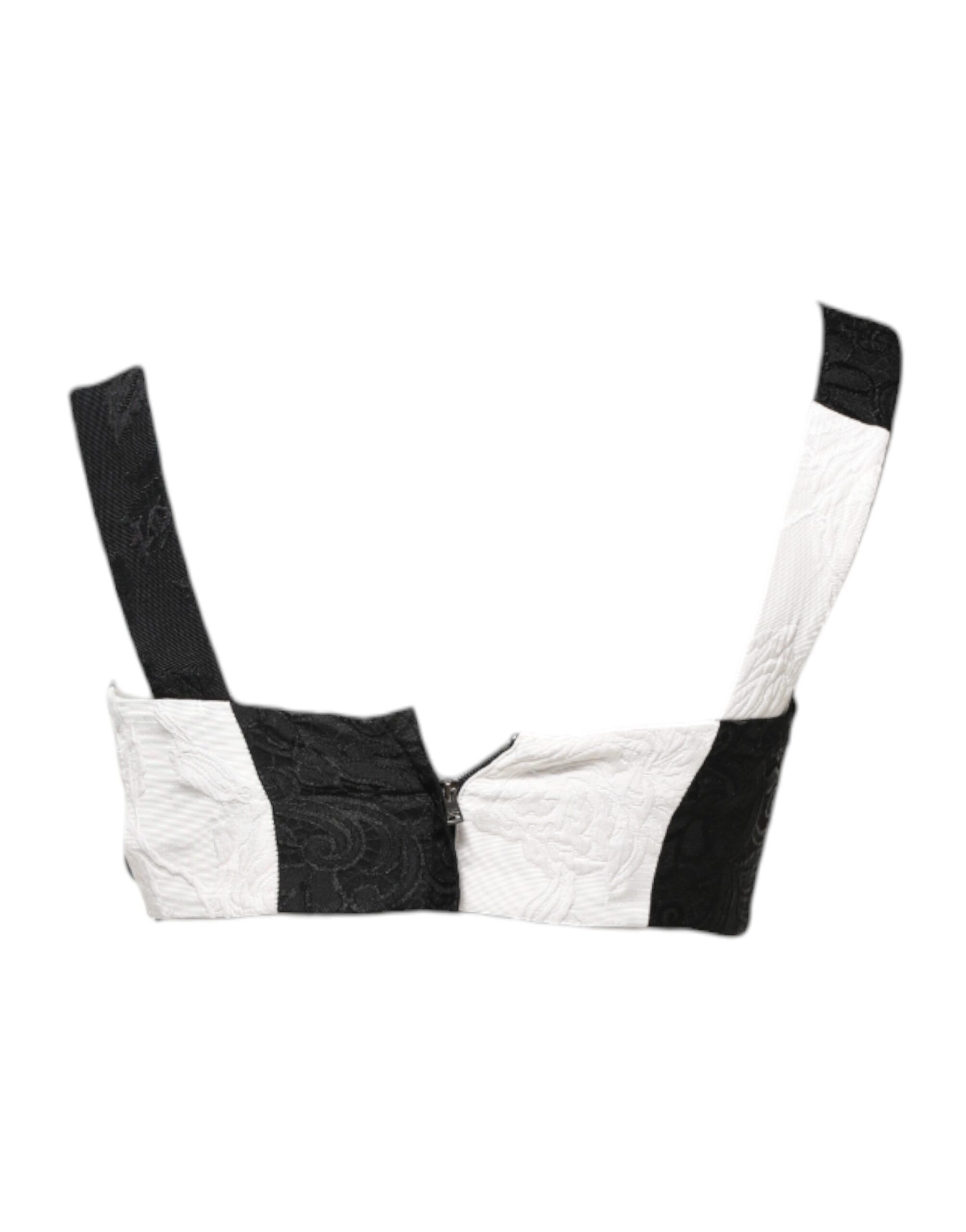 Black White Cropped Bustier Corset Bra Women's Top (Pre-Owned) - Dolce & Gabbana - Modalova