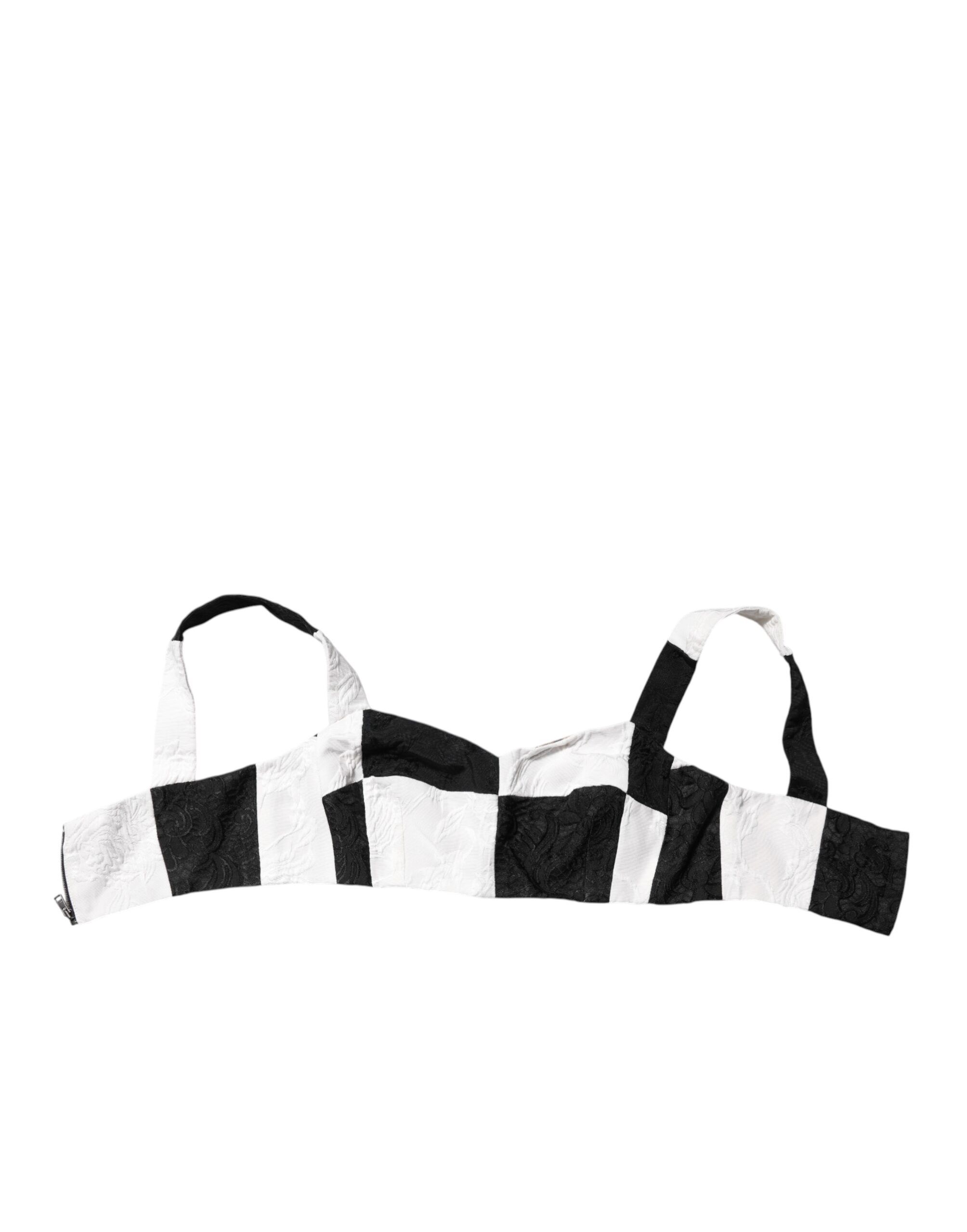 Black White Cropped Bustier Corset Bra Women's Top (Pre-Owned) - Dolce & Gabbana - Modalova