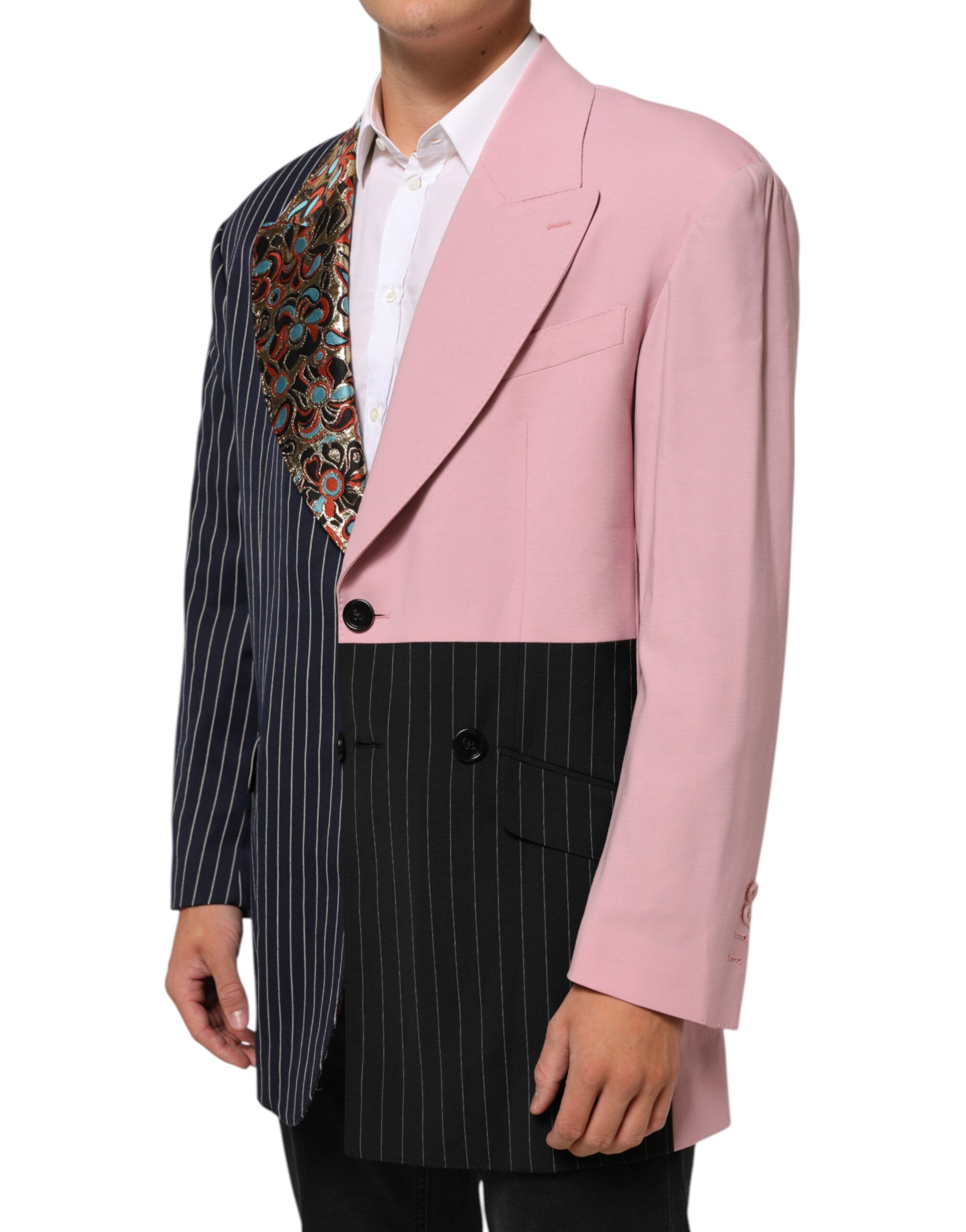 Patchwork Single Breasted Jacket Men's Blazer - Dolce & Gabbana - Modalova