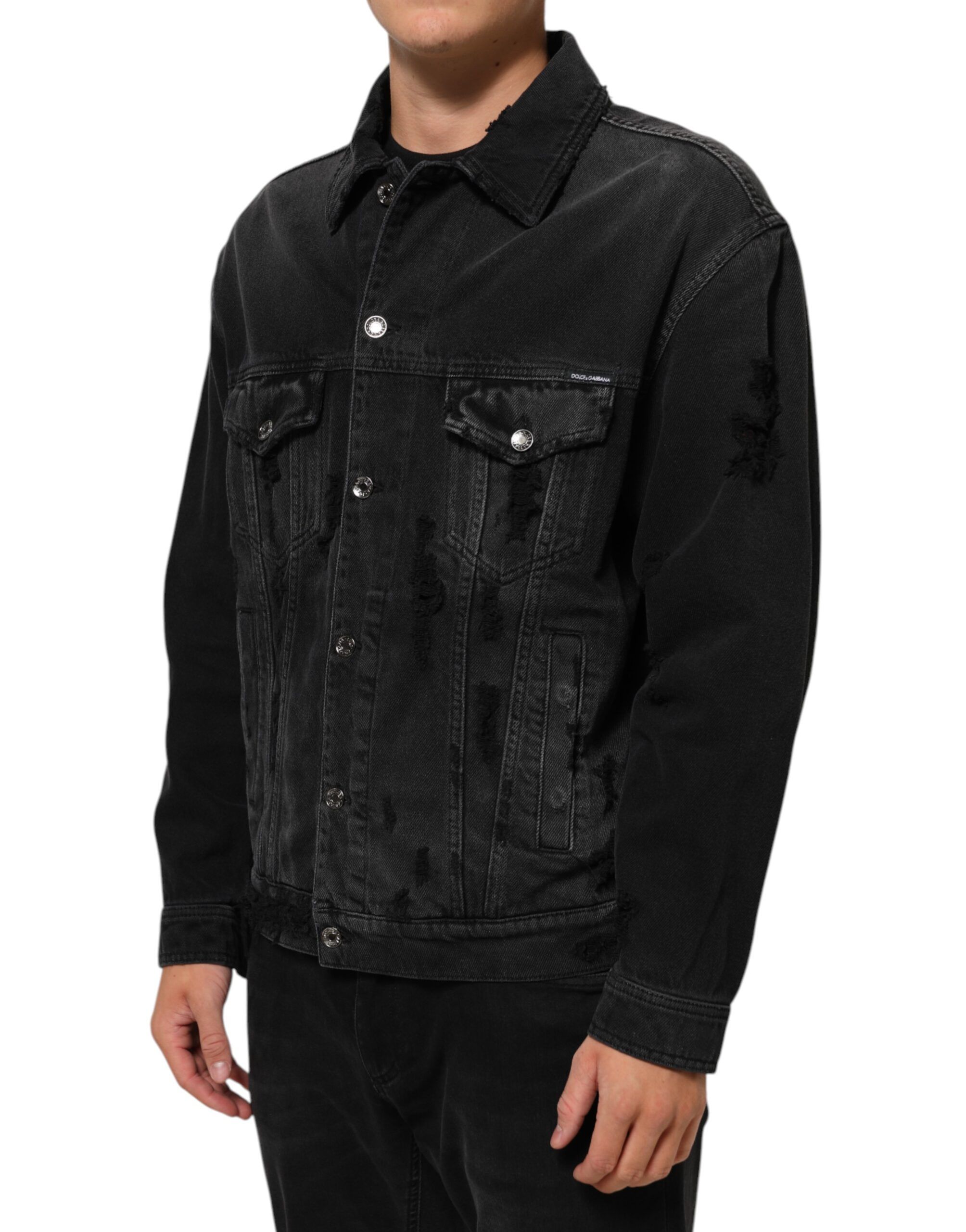 Cotton Stretch Denim Blouson Men's Jacket - Dolce & Gabbana - Modalova