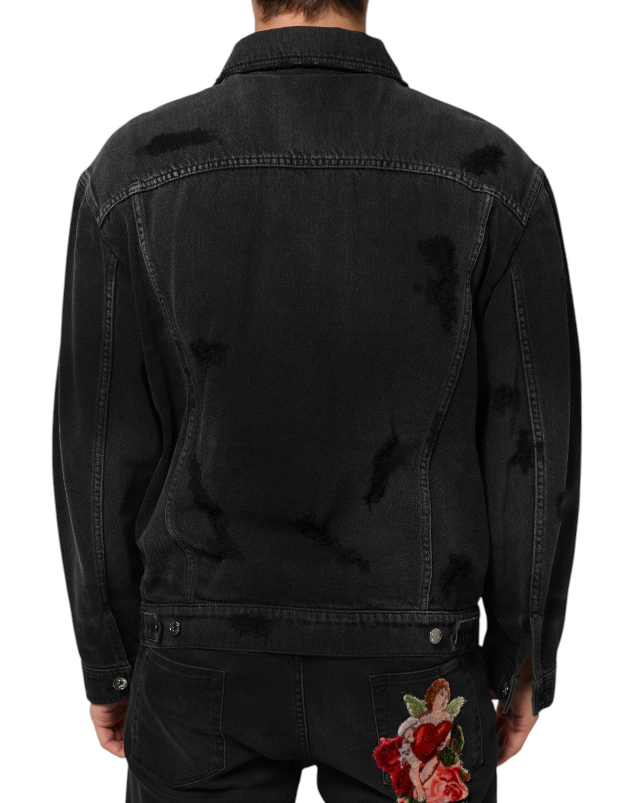 Cotton Stretch Denim Blouson Men's Jacket - Dolce & Gabbana - Modalova