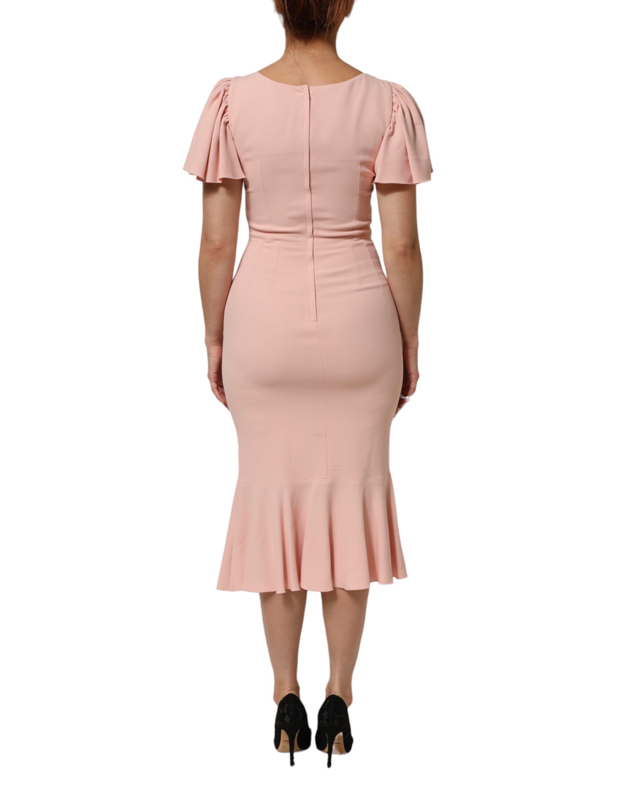 Viscose Fit Flared Sheath Midi Women's Dress (Pre-Owned) - Dolce & Gabbana - Modalova