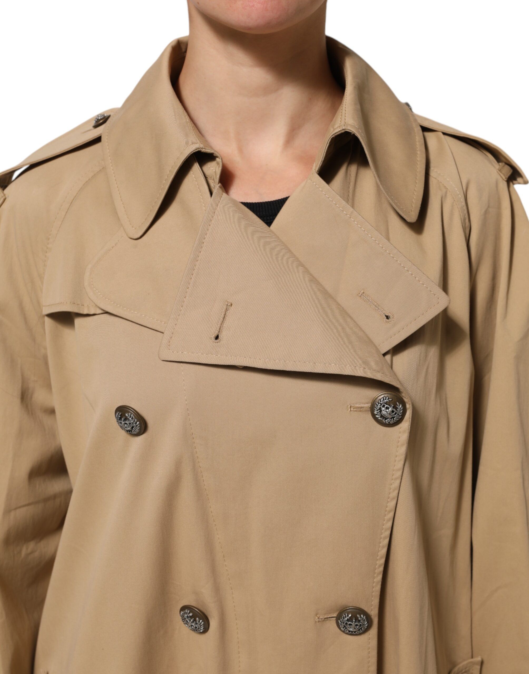 Double Breasted Trench Coat Women's Jacket (Pre-Owned) - Dolce & Gabbana - Modalova