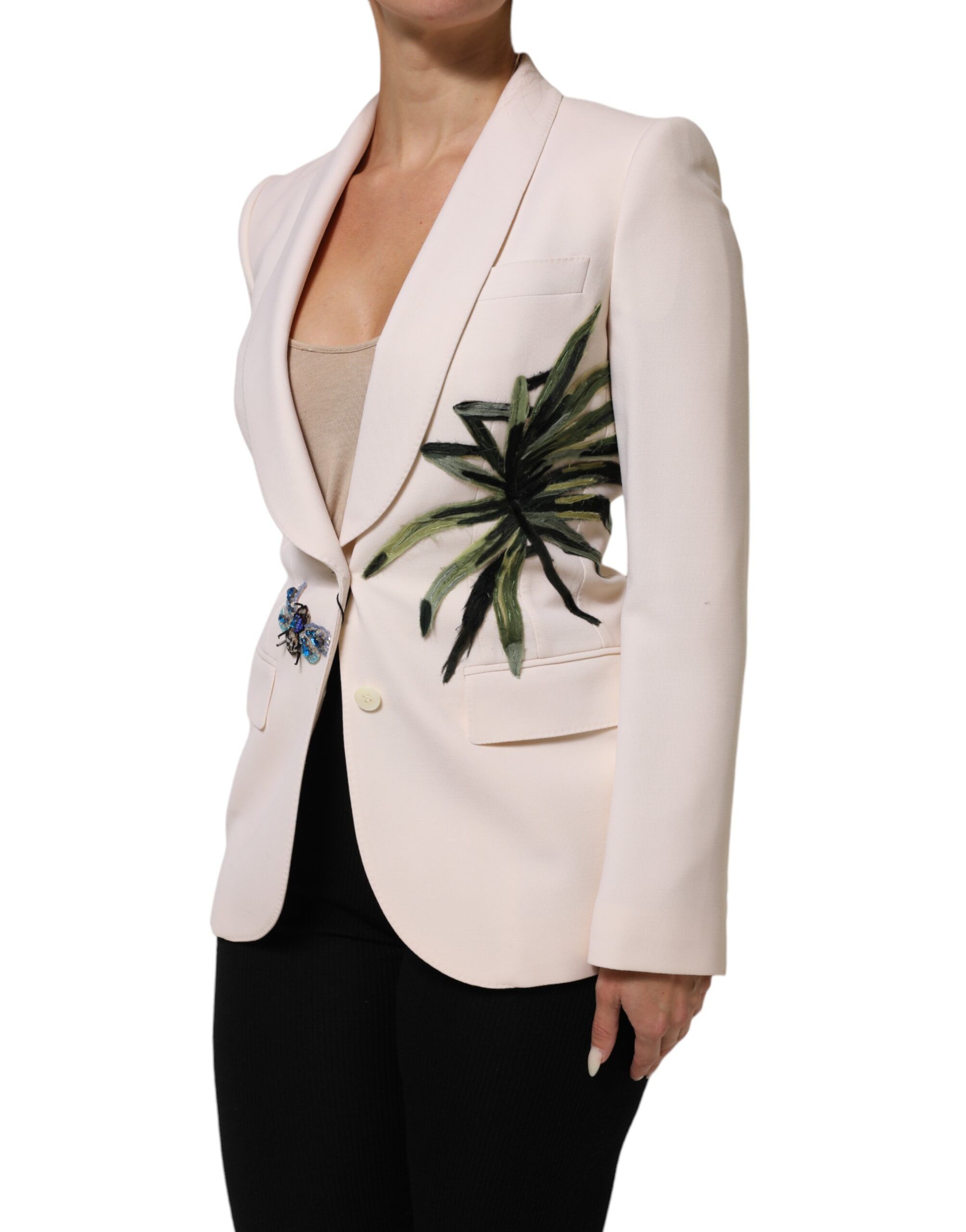 Embroidered Single Breasted Women's Jacket - Dolce & Gabbana - Modalova