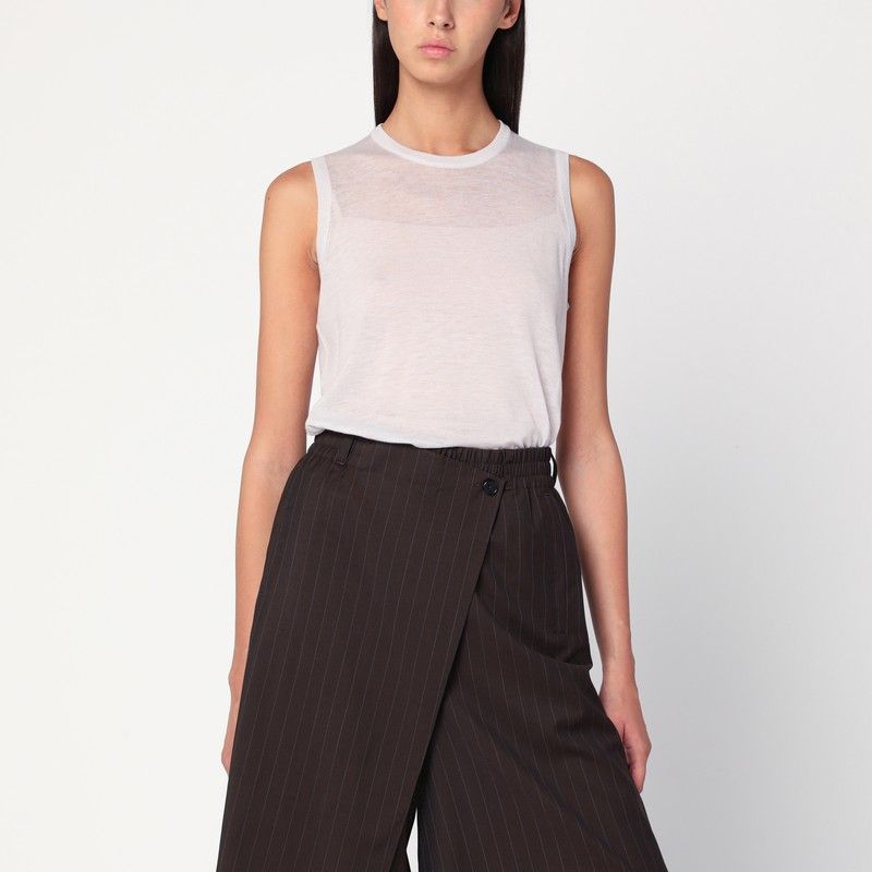 Ivory semi-sheer tank top - 6397 - Modalova