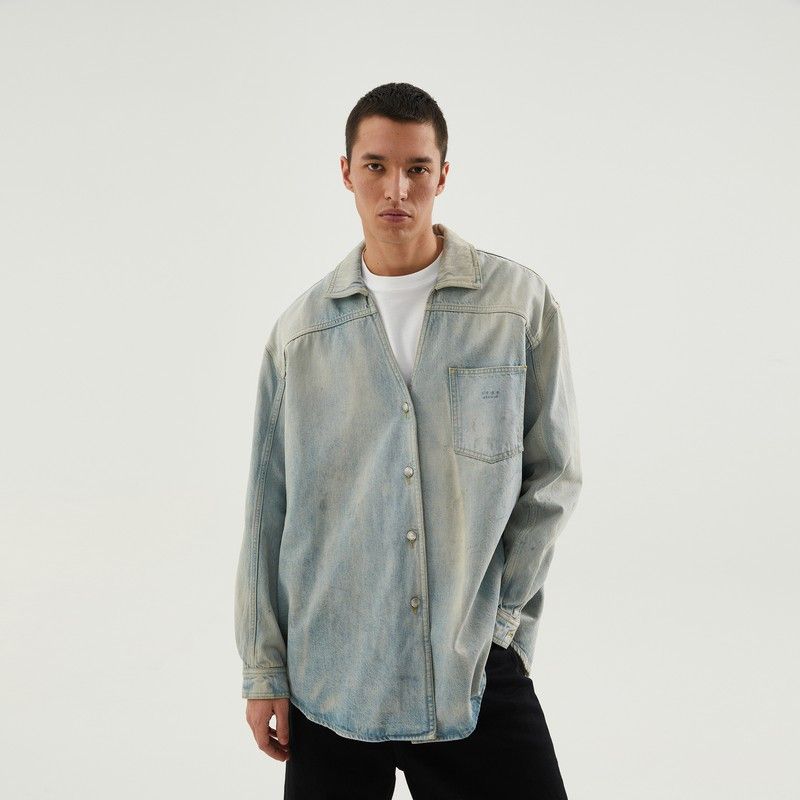 Light blue denim overshirt - 1989 STUDIO - Modalova