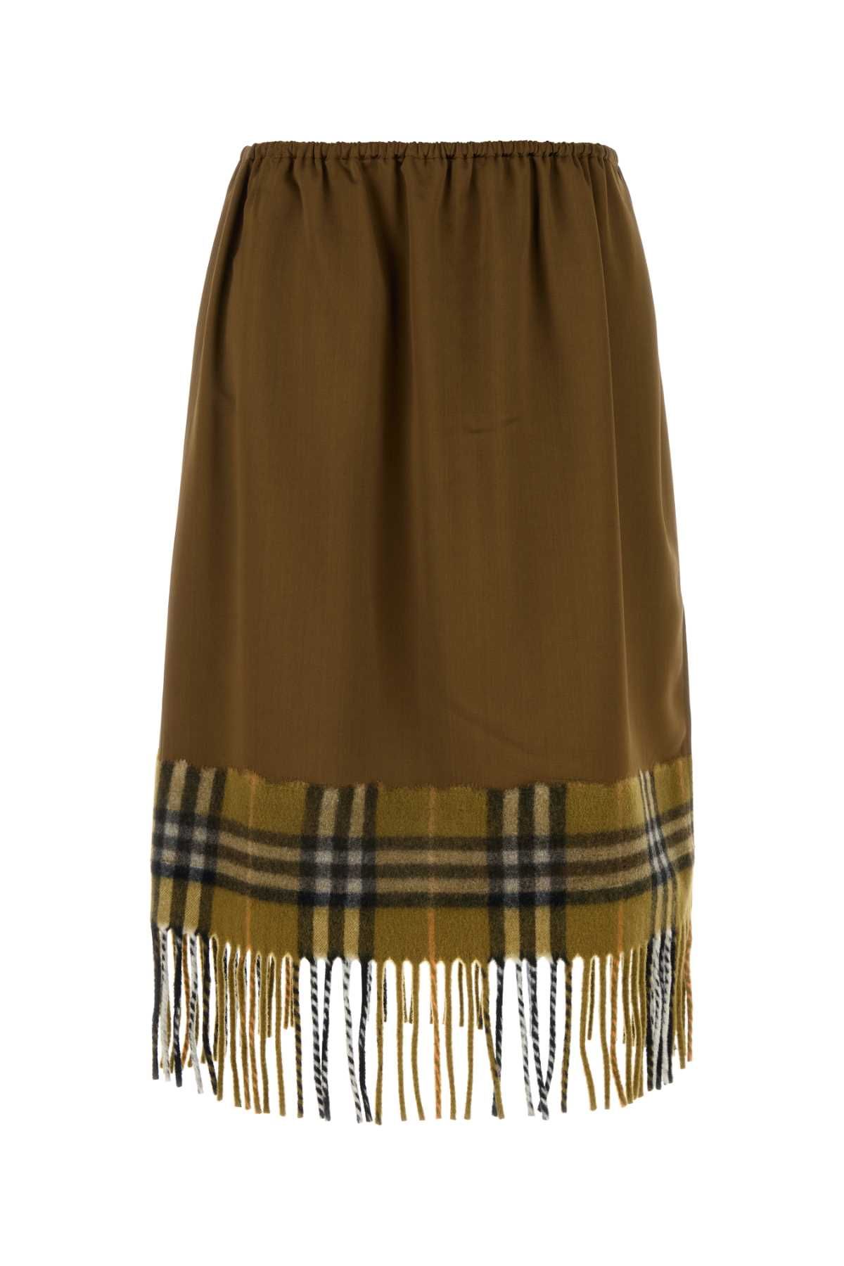 Burberry Biscuit Satin Skirt - Burberry - Modalova