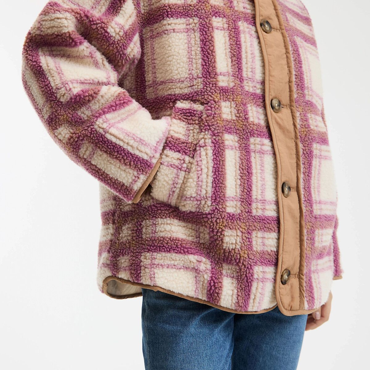Reversible Quilted Jacket, Plain/Checked - LA REDOUTE COLLECTIONS - Modalova