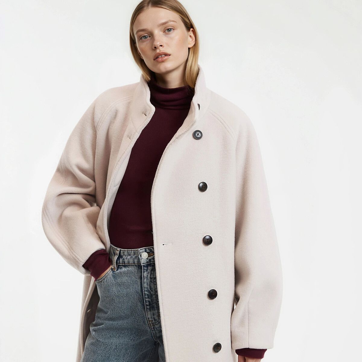 Long Buttoned Winter Coat - LA REDOUTE COLLECTIONS - Modalova