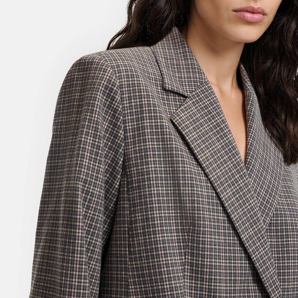 Checked Oversized Blazer - LA REDOUTE COLLECTIONS - Modalova