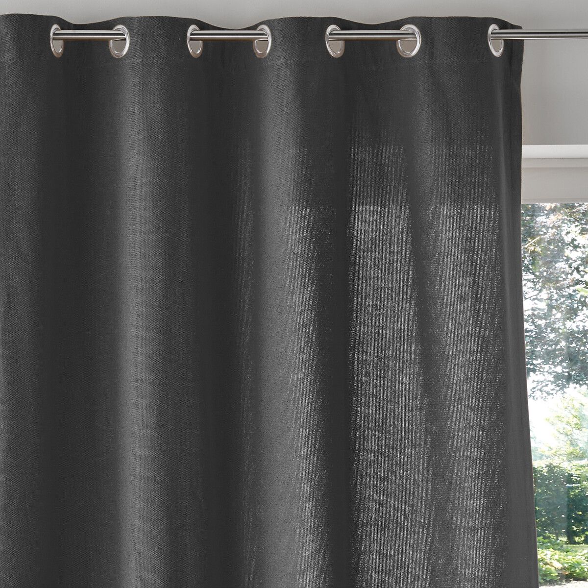 Panama Plain Eyelet Curtain in Woven Cotton - LA REDOUTE INTERIEURS - Modalova