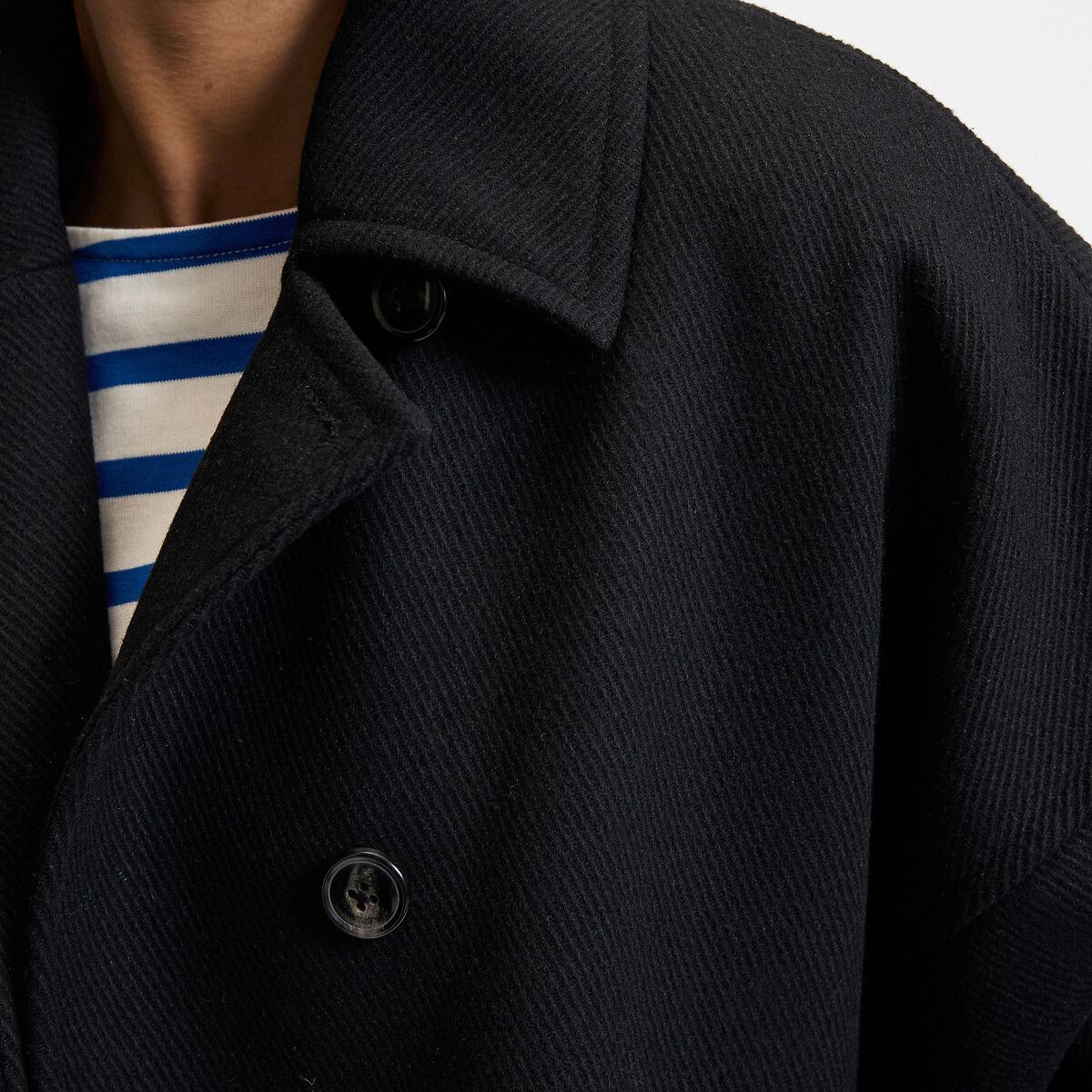 Short Oversize Buttoned Coat - LA REDOUTE COLLECTIONS - Modalova