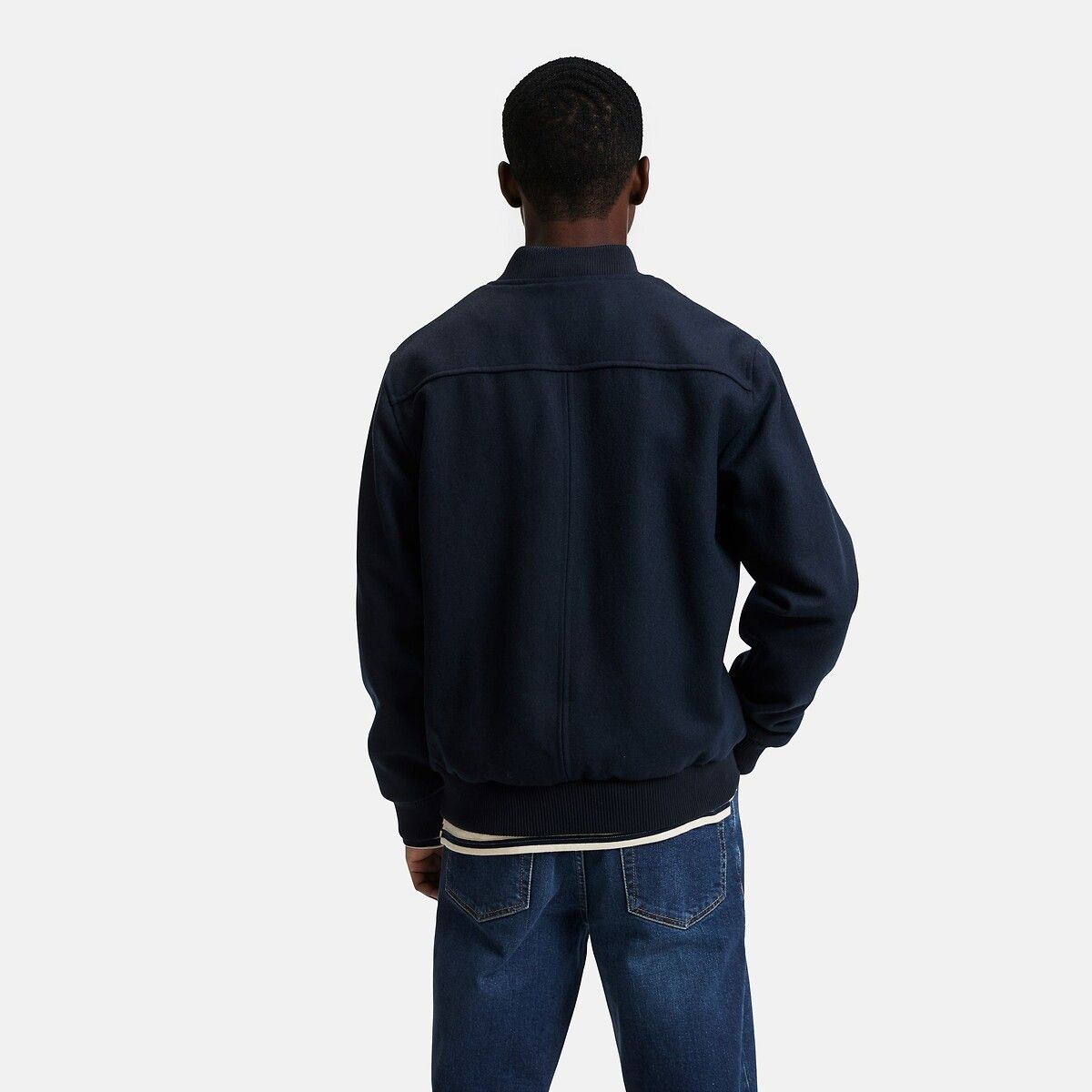 Wool Mix Bomber Jacket - LA REDOUTE COLLECTIONS - Modalova