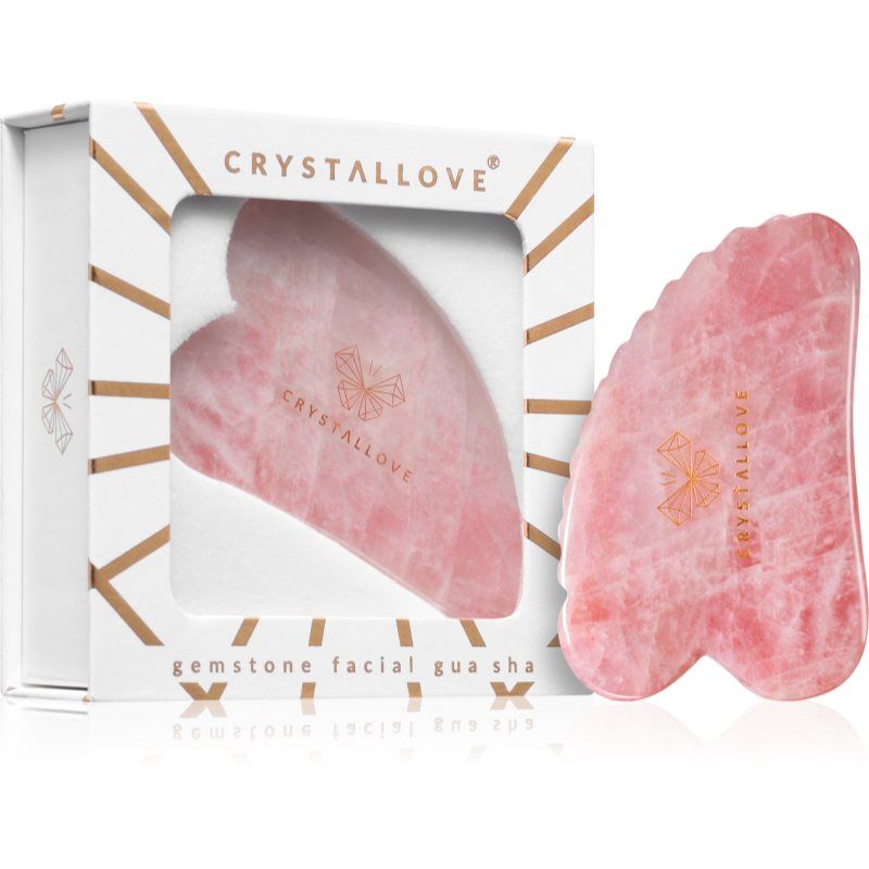 Rose Quartz 3D Gua Sha accesorio para masaje 1 ud - Crystallove - Modalova