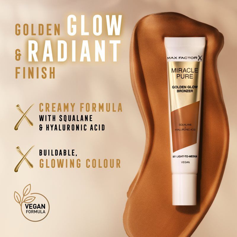 Miracle Pure polvos bronceadores en crema para iluminar la piel tono 001 Light To Medium 15 ml - Max Factor - Modalova