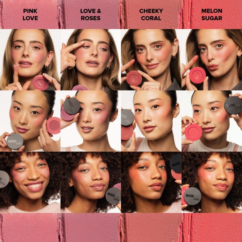 Stax All Over Color Blush Balm maquillaje multifuncional para ojos, labios y rostro tono Barely Nude 2.5 g - Nudestix - Modalova