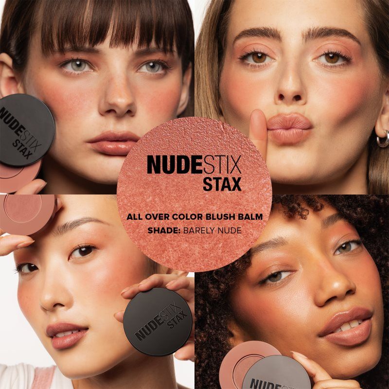 Stax All Over Color Blush Balm maquillaje multifuncional para ojos, labios y rostro tono Barely Nude 2.5 g - Nudestix - Modalova
