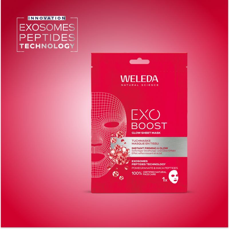 Exo Boost mascarilla iluminadora en forma de hoja para reafirmar la piel 20 ml - Weleda - Modalova