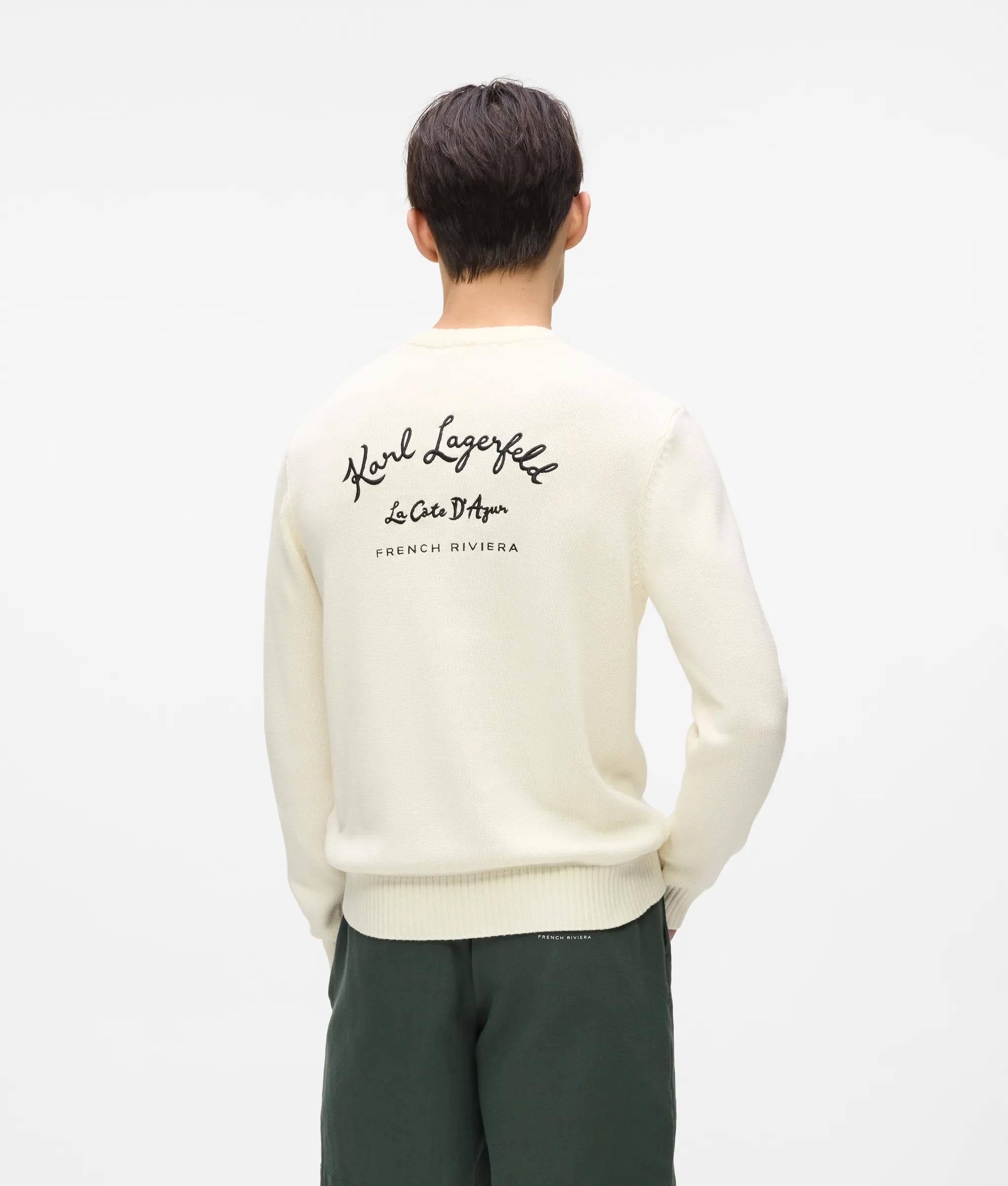Côte D'azur Sweater, Man, Beige, Size: M - Karl Lagerfeld - Modalova